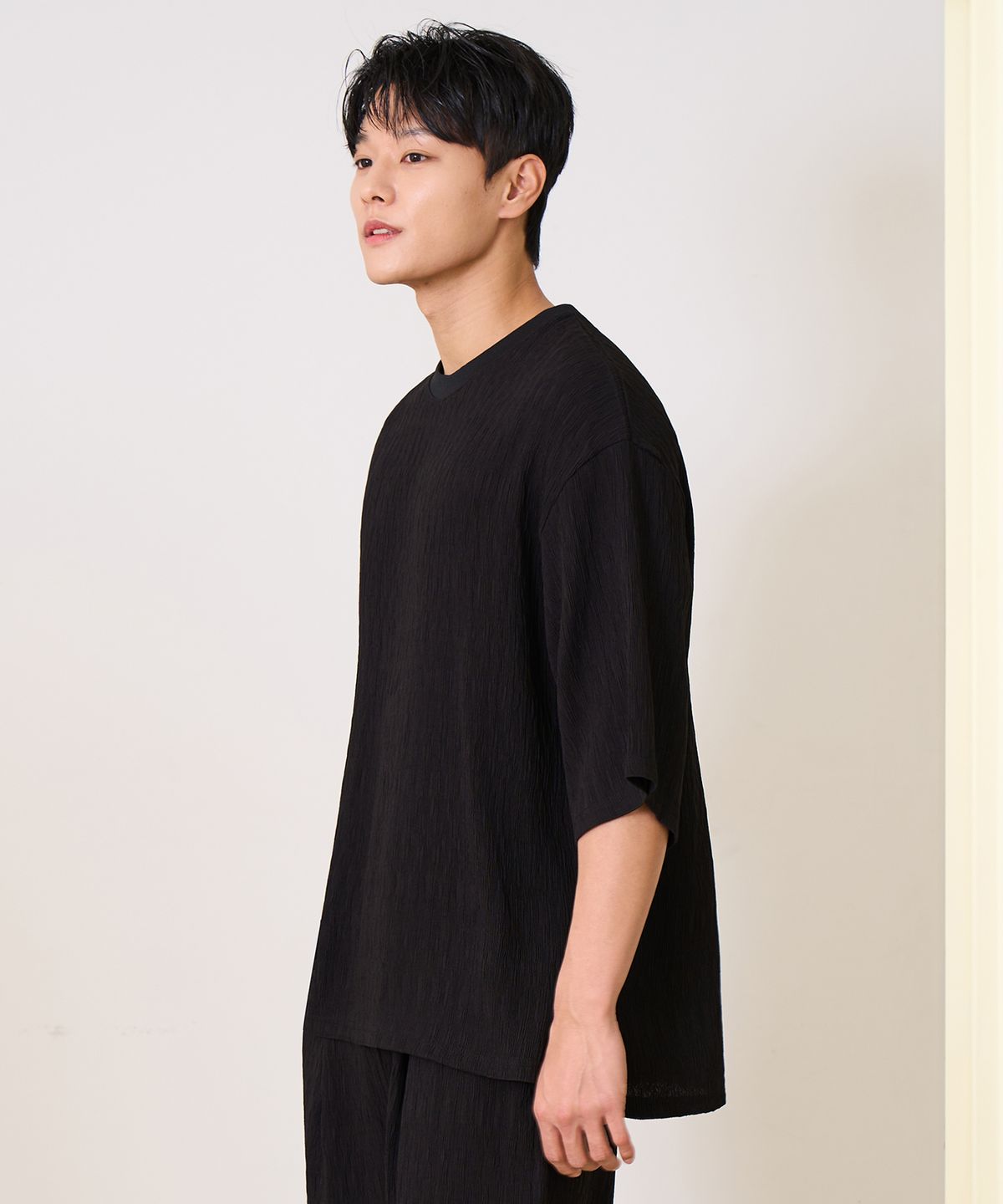 프레리(PRAIRIE) 리조트 오버사이즈 반팔티 (BLACK)
