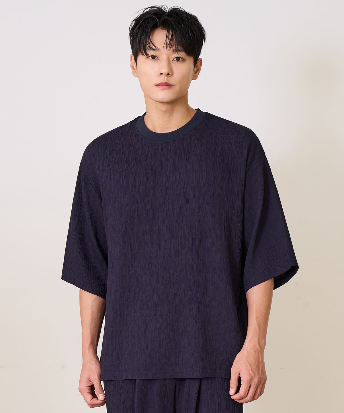 프레리(PRAIRIE) 리조트 오버사이즈 반팔티 (NAVY)