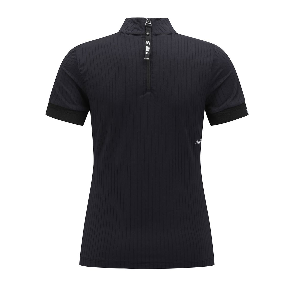 어뉴골프(ANEW GOLF) WOMEN HIGH NECK ZIPPER POINT SHOT T-SHIRT_BK