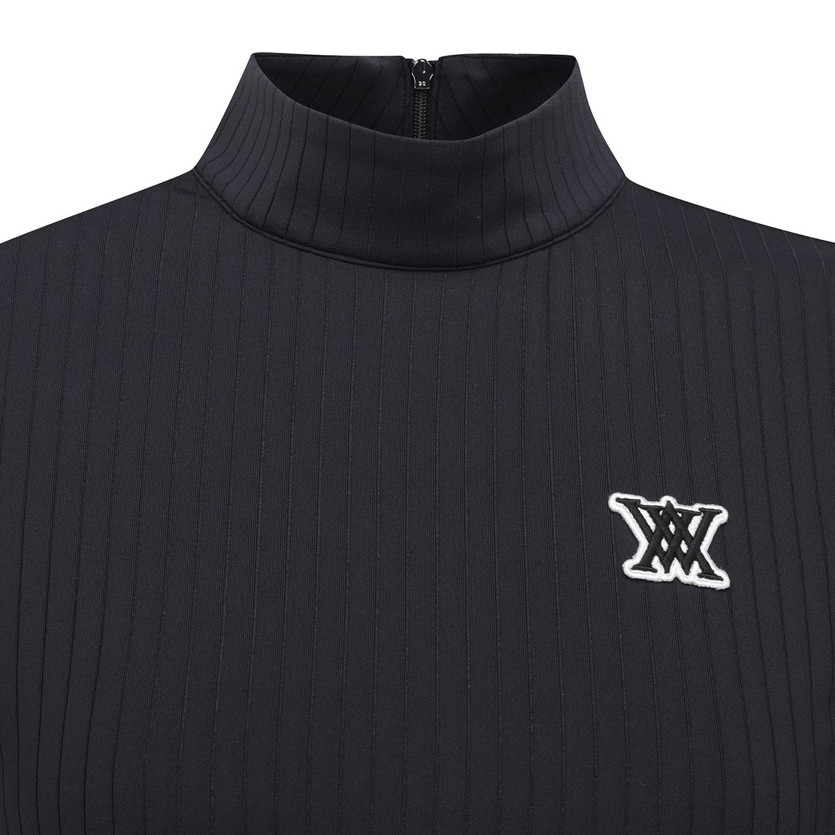 어뉴골프(ANEW GOLF) WOMEN HIGH NECK ZIPPER POINT SHOT T-SHIRT_BK