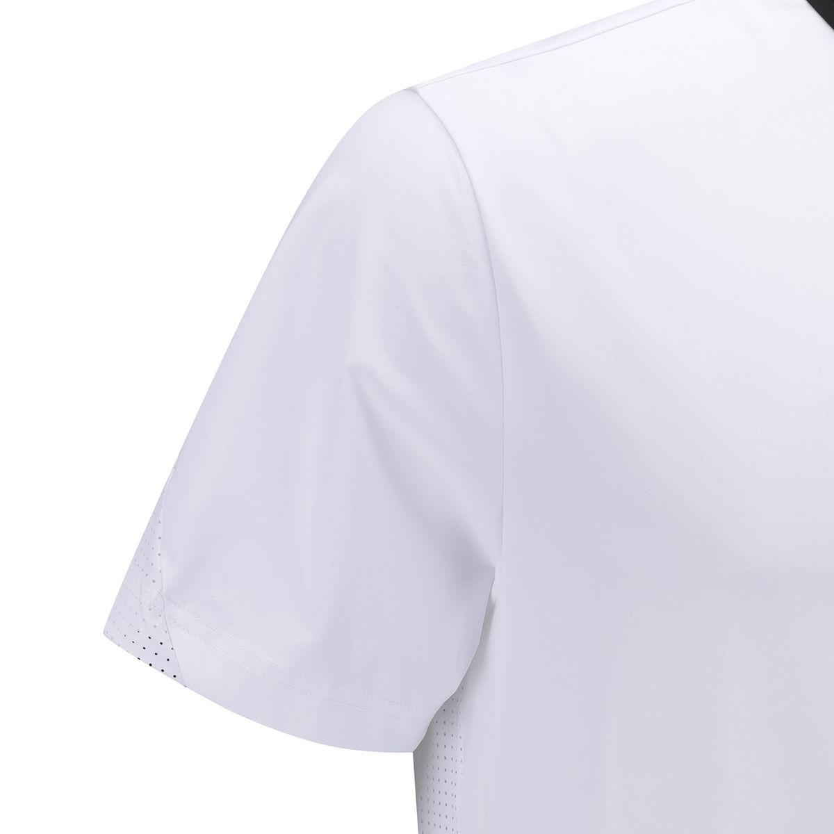 어뉴골프(ANEW GOLF) MEN BACK FABRIC BLOCK SHORT T-SHIRT_WH