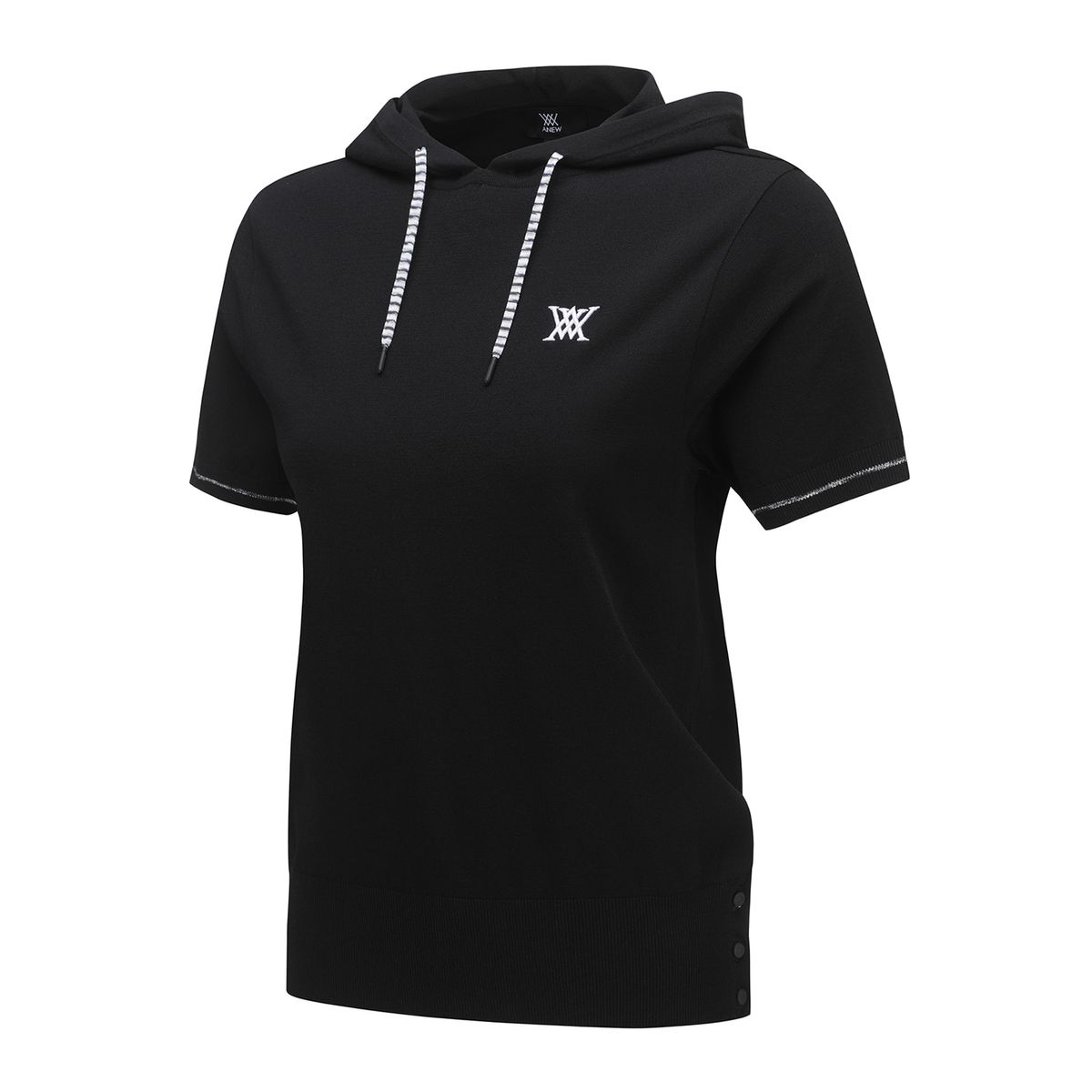어뉴골프(ANEW GOLF) WOMEN HOODIE POINT SWEARTER_BK