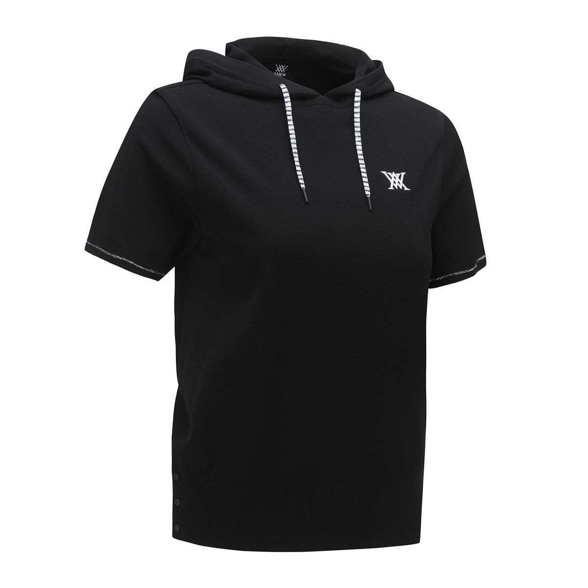 어뉴골프(ANEW GOLF) WOMEN HOODIE POINT SWEARTER_BK