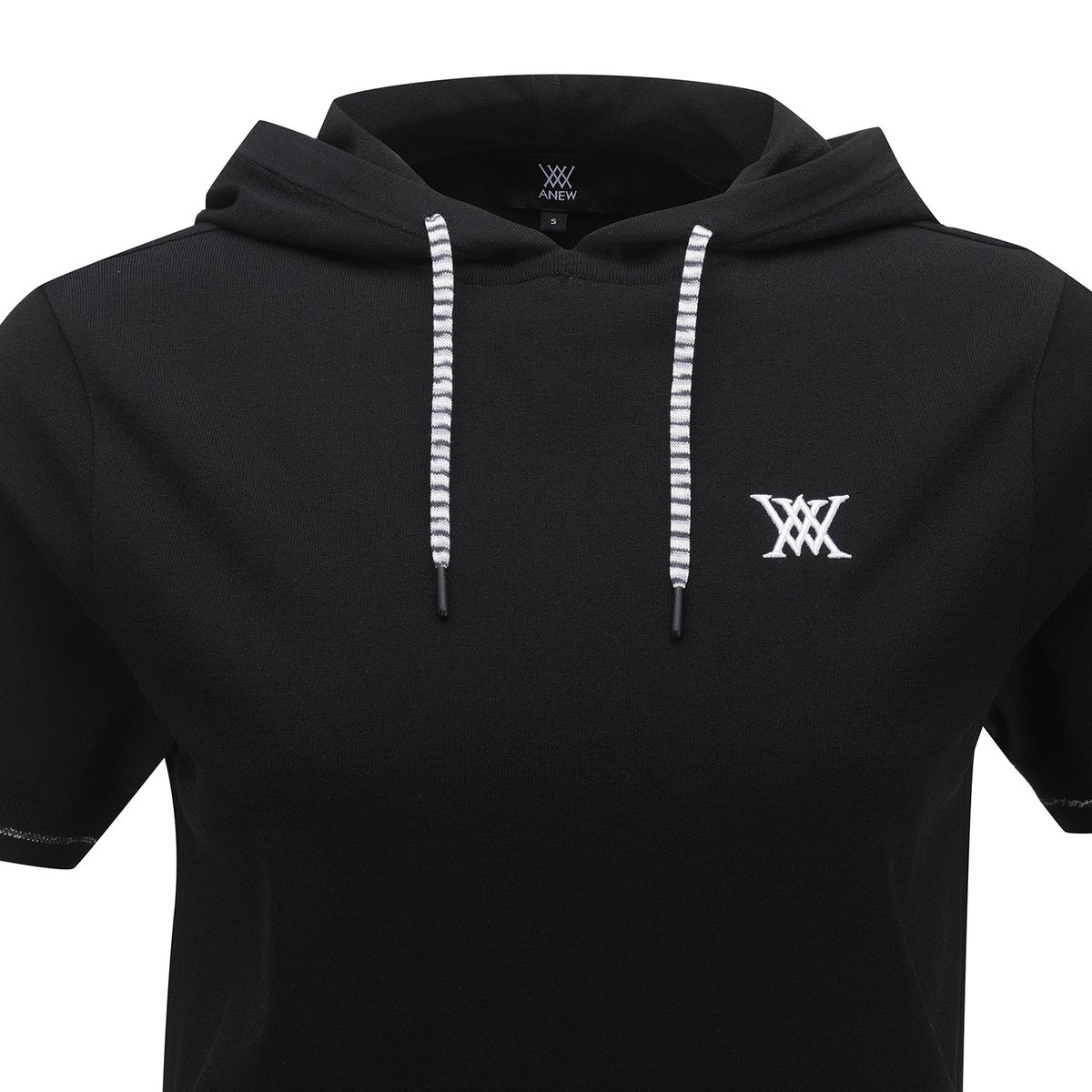 어뉴골프(ANEW GOLF) WOMEN HOODIE POINT SWEARTER_BK