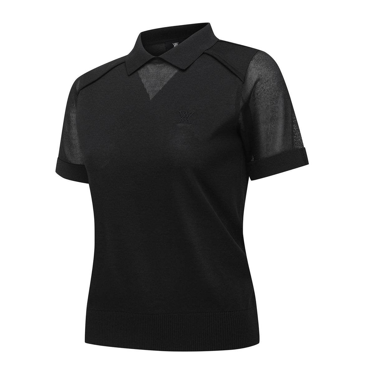 어뉴골프(ANEW GOLF) WOMEN MESH POINT SHORT SWEATER_BK
