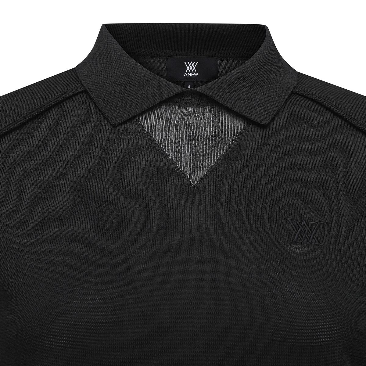 어뉴골프(ANEW GOLF) WOMEN MESH POINT SHORT SWEATER_BK