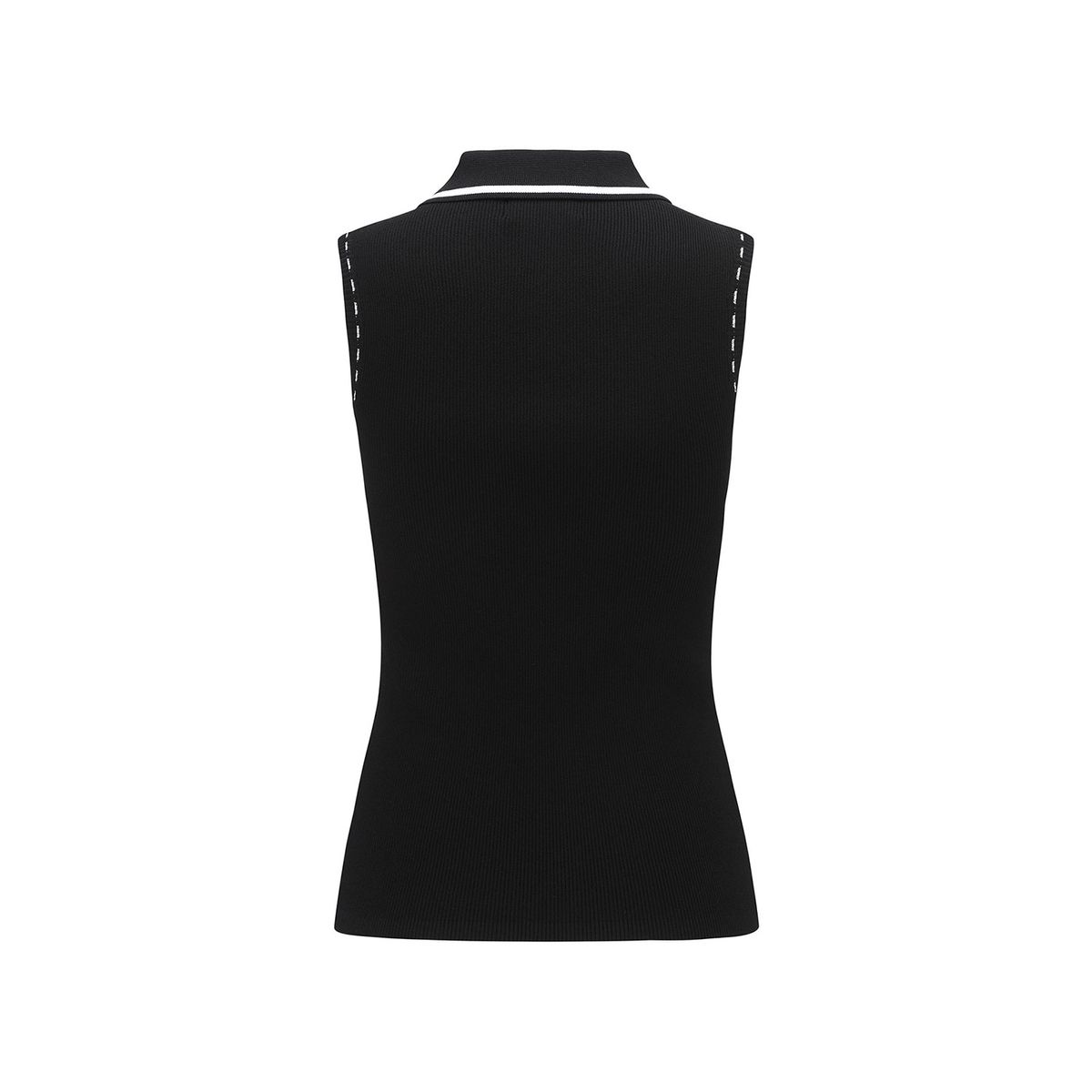 어뉴골프(ANEW GOLF) WOMEN SLEEVELESS COLLARED SWEATER_BK
