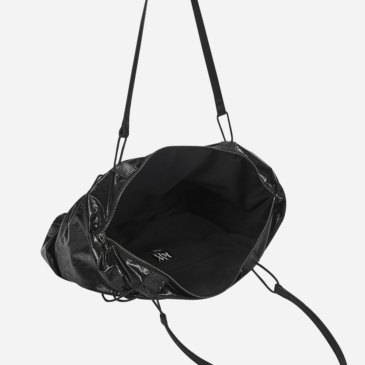 콰니(KWANI) Deborah Ruched Bag Black