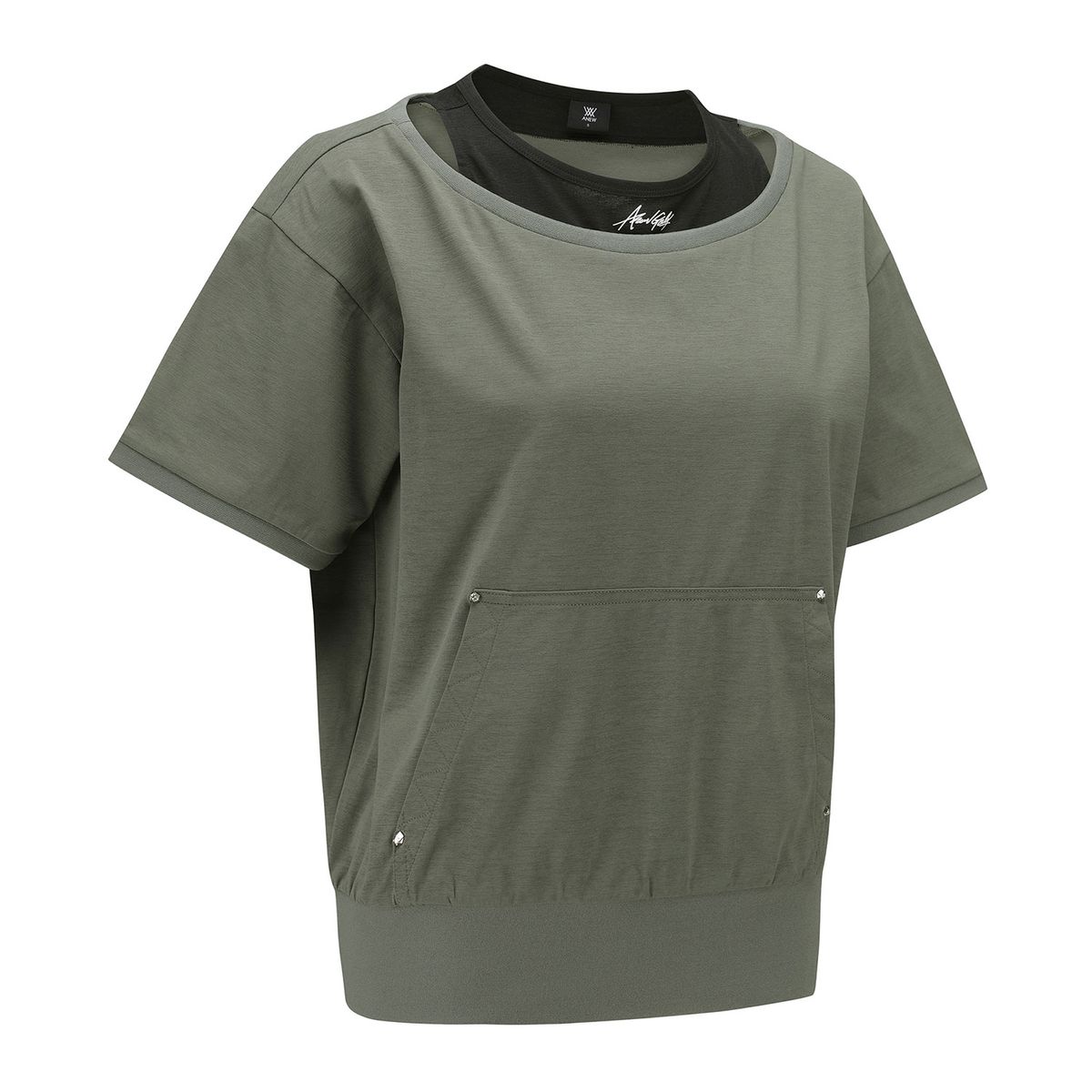 어뉴골프(ANEW GOLF) WOMEN LAYERED DETAIL SHIRT_KH