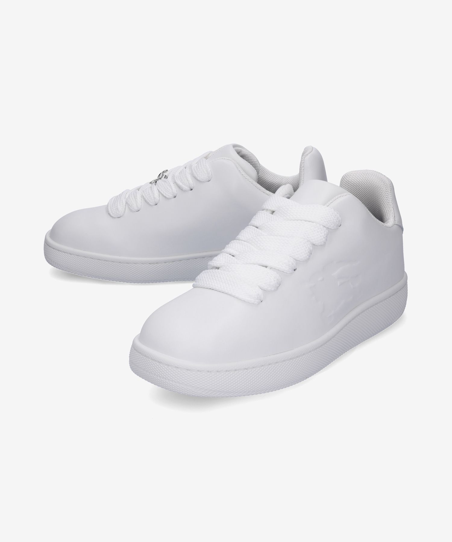 スニーカー BURBERRY Men Sneakers 8083326 White Buy Burberry Leather Box Sneaker 'Debossed Equestrian Knight