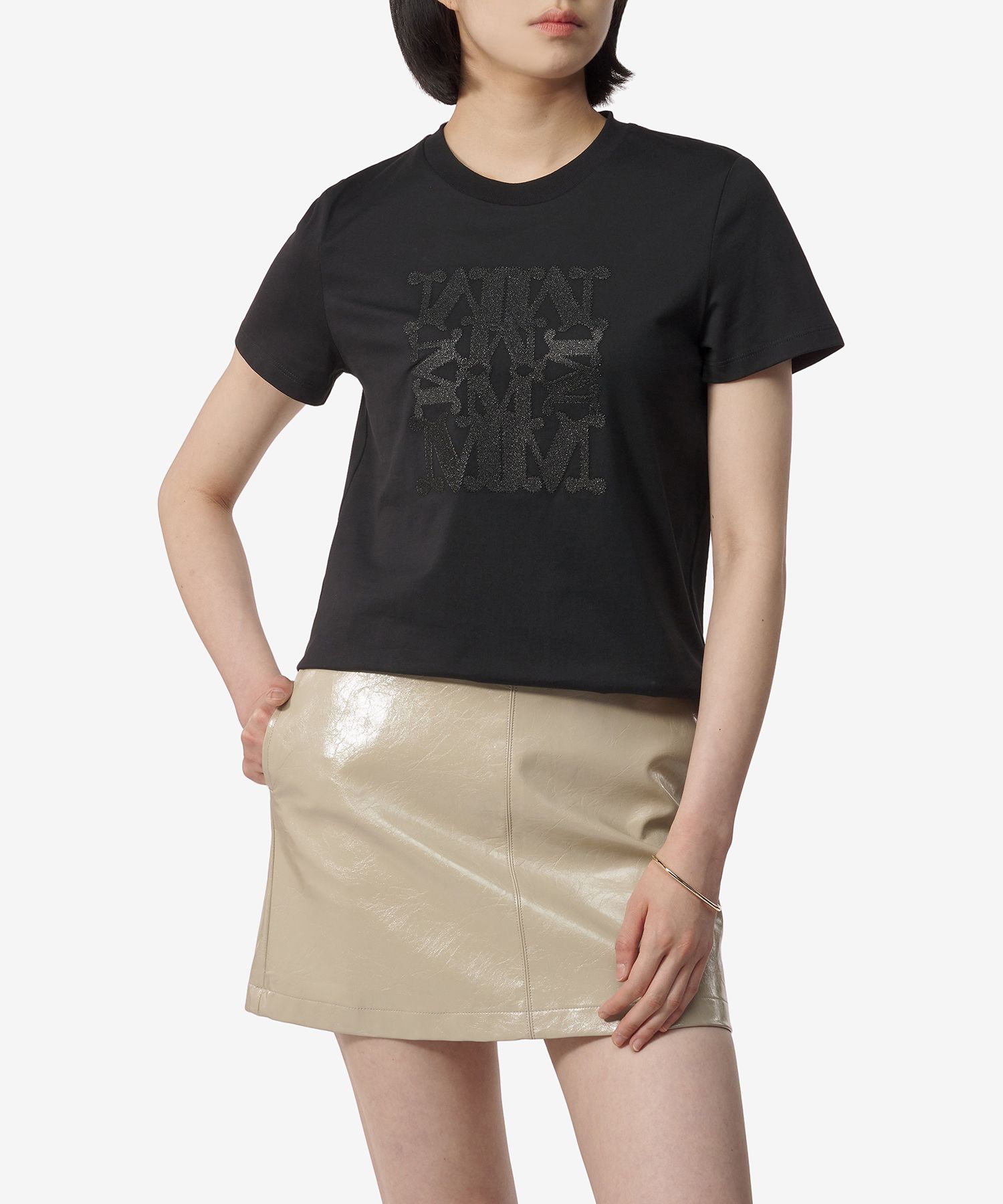★Max Mara★ TAVERNA Short Sleeve T-Shirt Black 119410526000 MUSINSA | MAXMARA TAVERNA Short Sleeve T-Shirt - Black