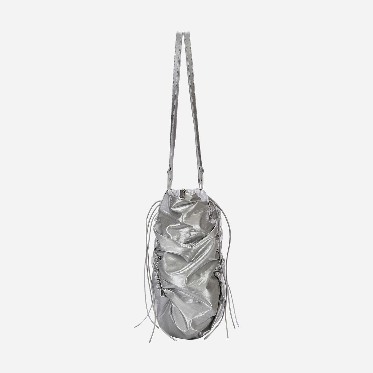 콰니(KWANI) Deborah Ruched Bag Silver