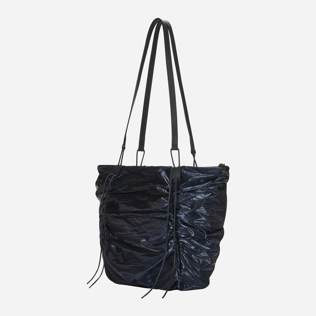 콰니(KWANI) Deborah Ruched Bag Navy