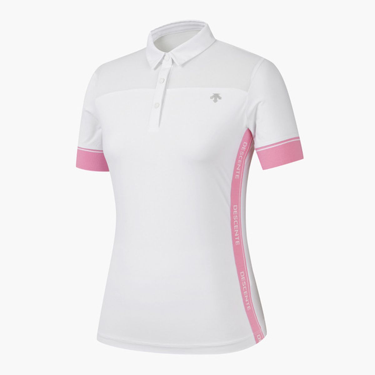 데상트 골프(DESCENTE GOLF) 여성 라인포인트 냉감 메쉬 반팔 티셔츠 (DP22WFTS43)