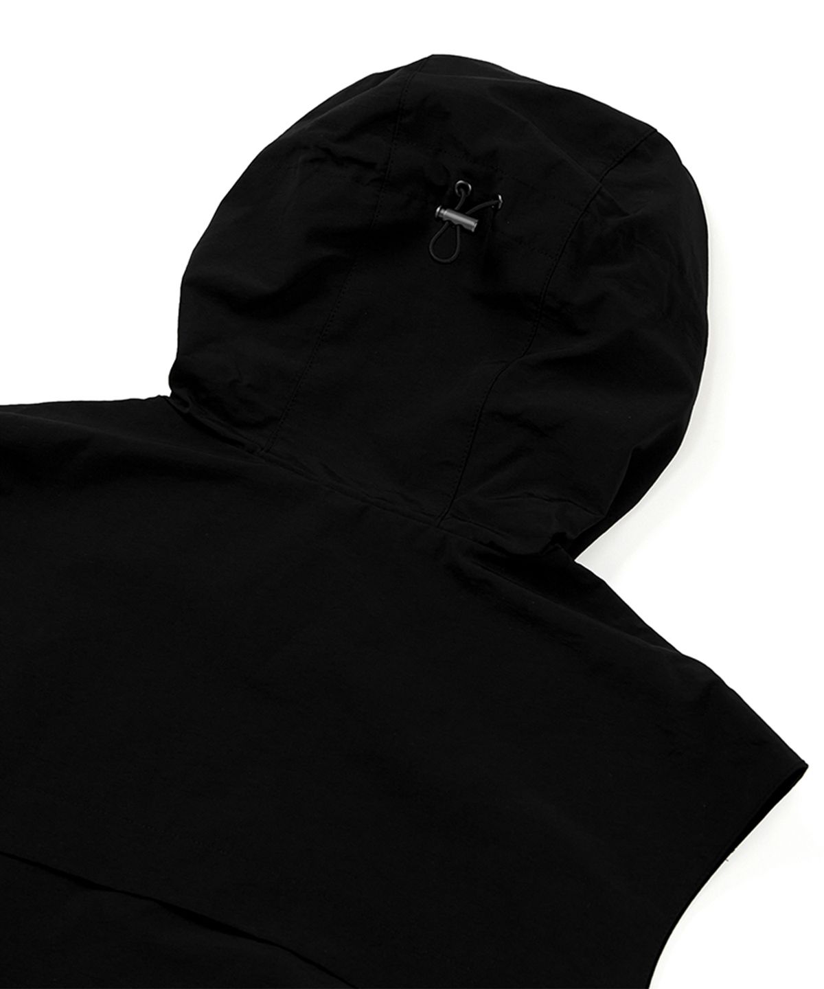 드로우핏(DRAW FIT) 커브드 나일론 후드 베스트 [BLACK]