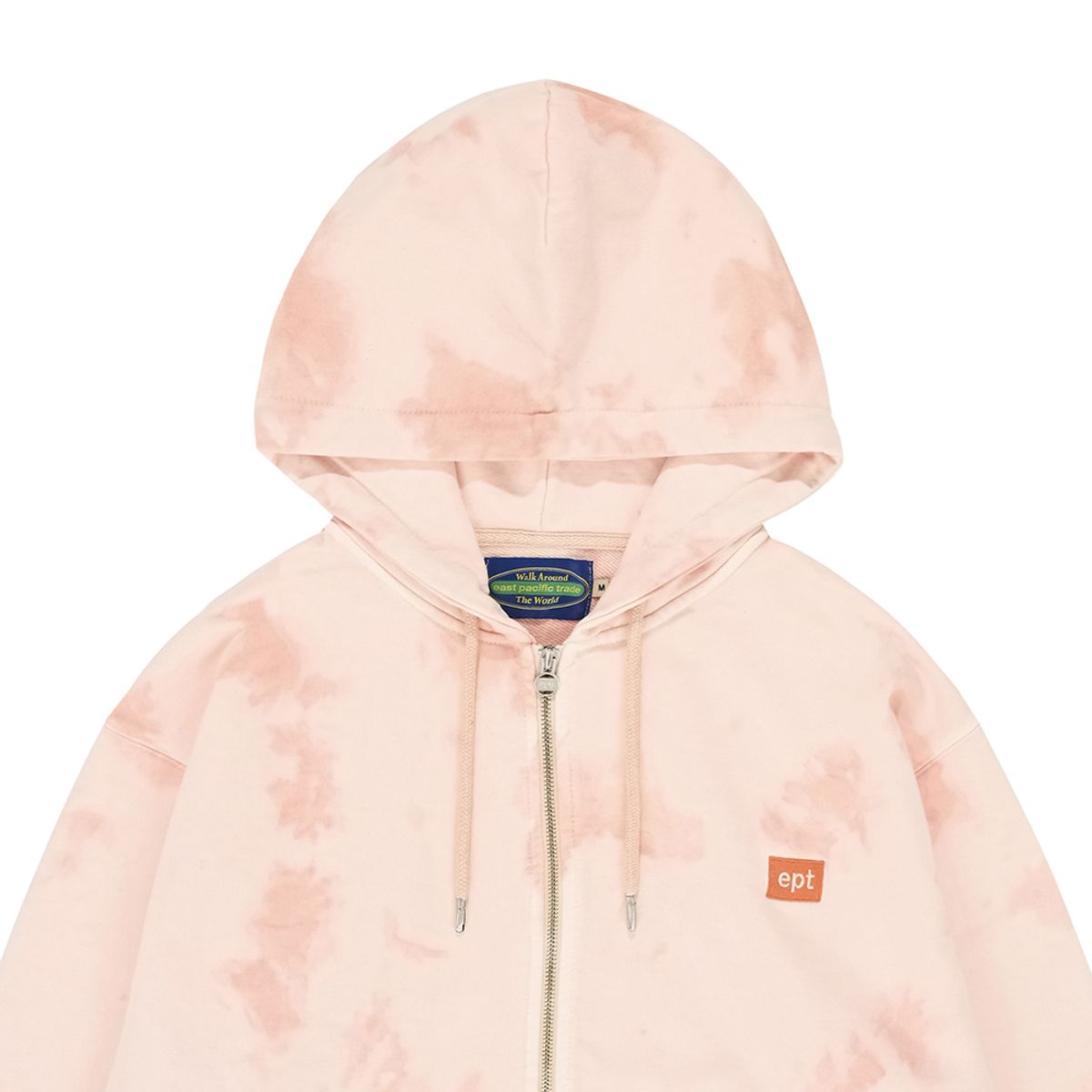 이피티(EPT) TIE-DYE ZIP UP HOODIE (CORAL)