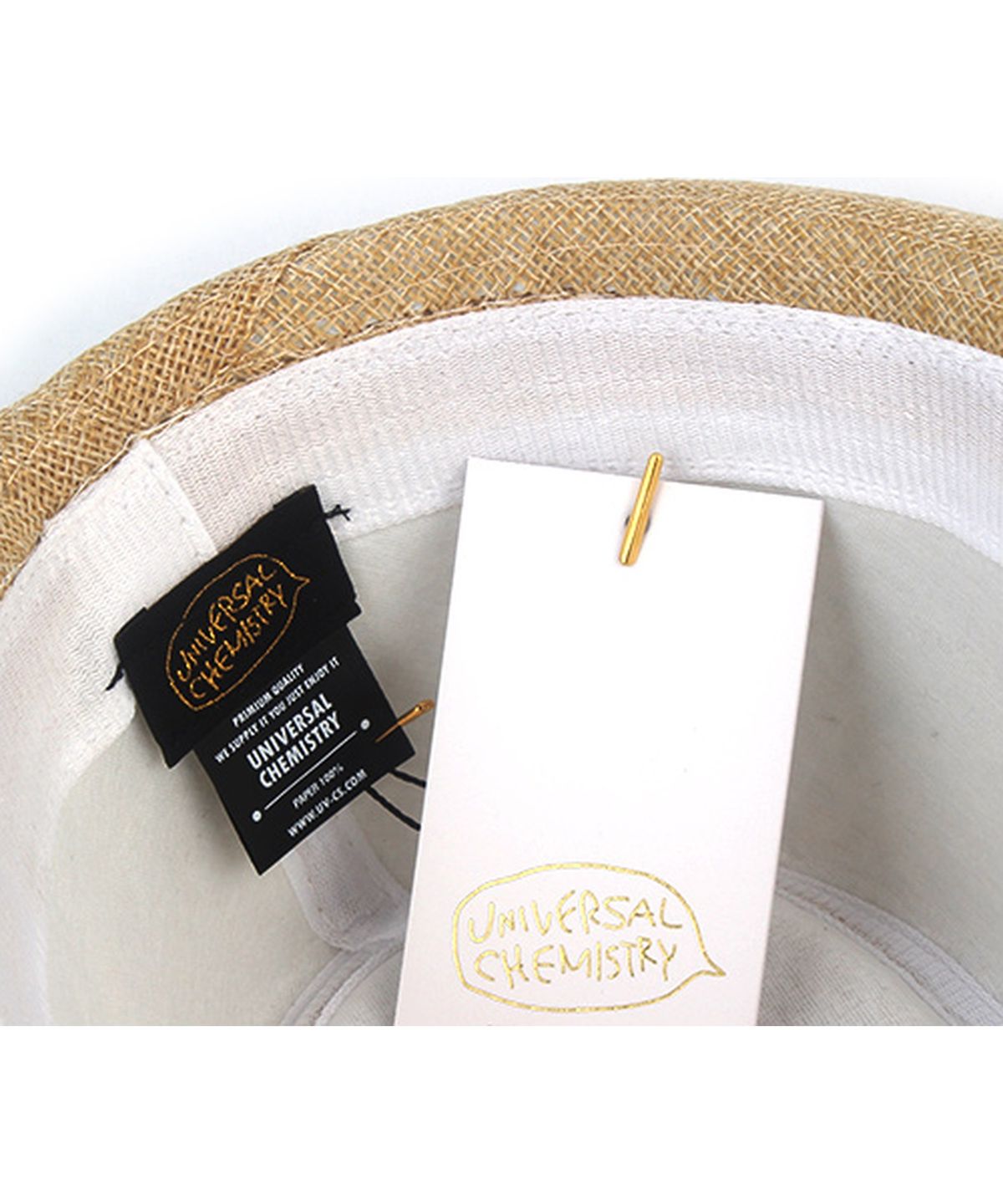 유니버셜 케미스트리(UNIVERSAL CHEMISTRY) BU Summer Line Beige Fedora 여름페도라