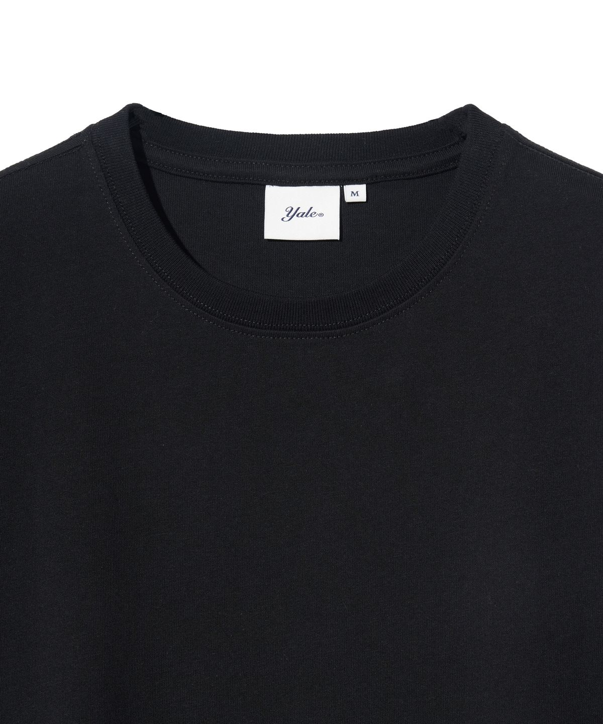 예일(YALE) [PREMIUM COTTON] 우먼즈 기자 코튼 반팔티셔츠 블랙