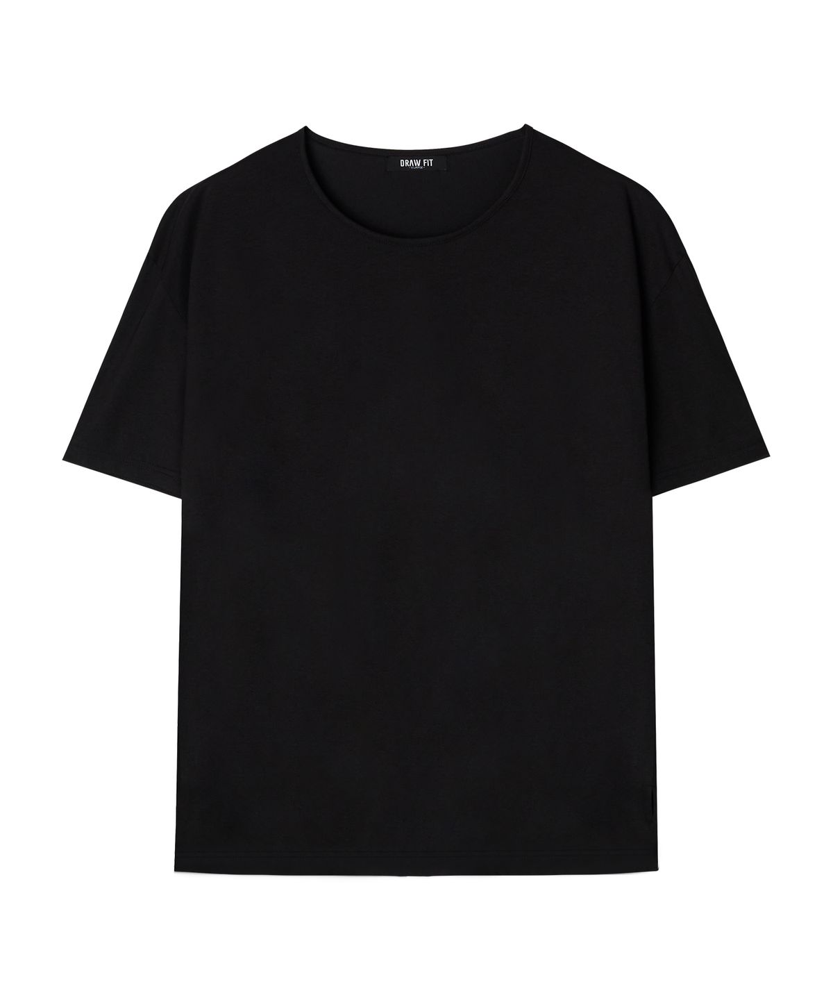 드로우핏(DRAW FIT) 실켓 코튼 U넥 티셔츠 [BLACK]