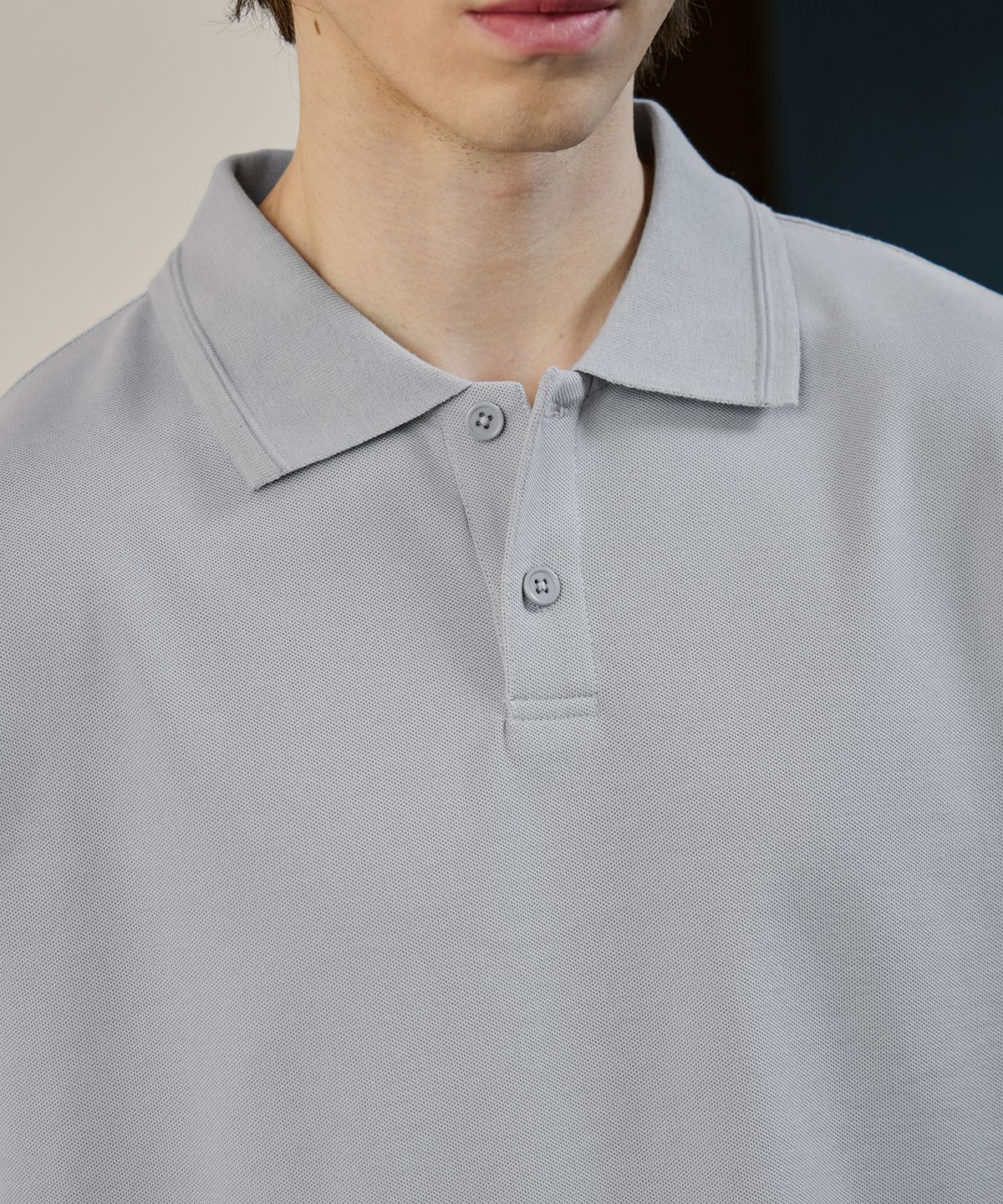 드로우핏(DRAW FIT) 컴피 라인 피케 폴로 티셔츠 [GREY]