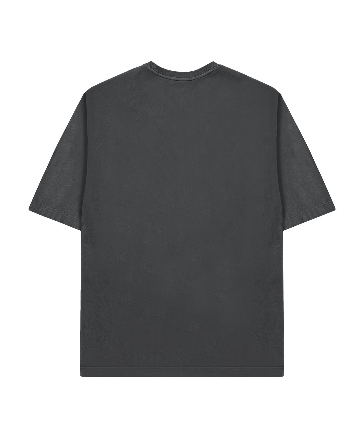 드로우핏(DRAW FIT) 피그먼트 컬리지 로고 티셔츠 [CHARCOAL]