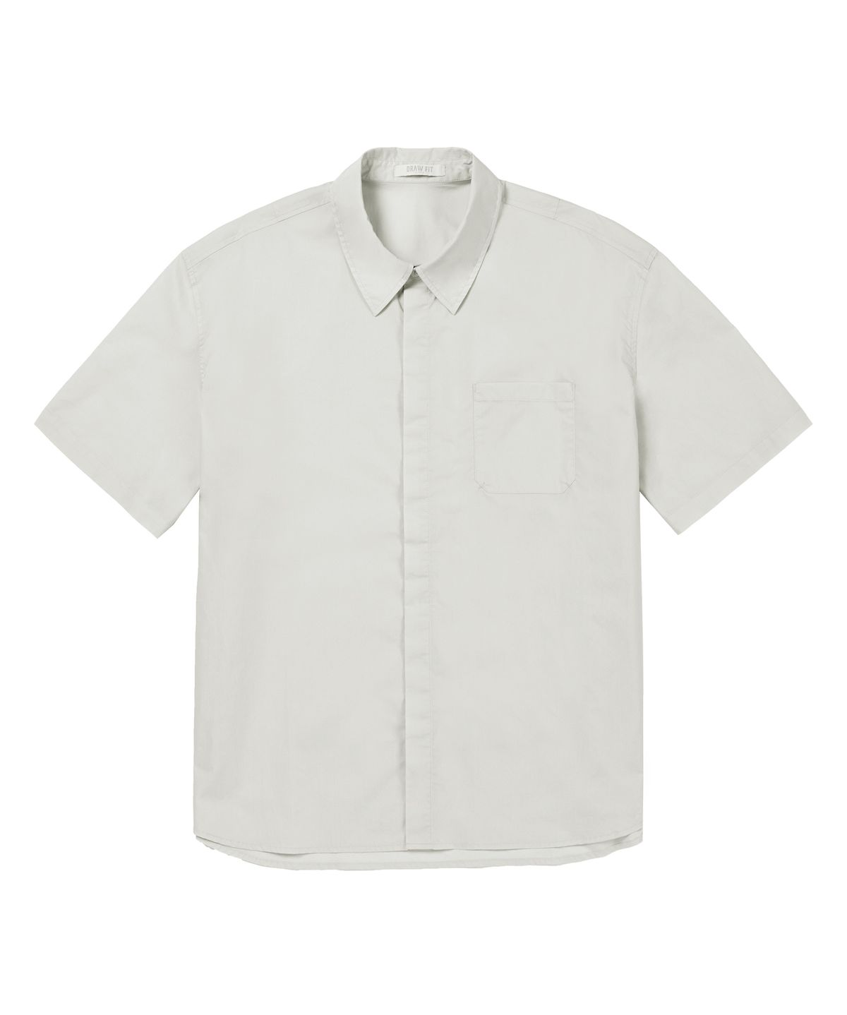 드로우핏(DRAW FIT) 페이퍼 코튼 오버핏 하프 셔츠 [WHITE]