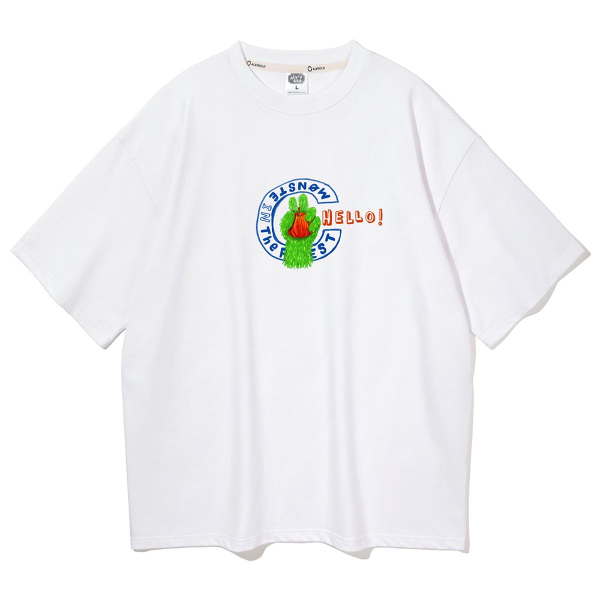 앨빈클로(ALVINCLO) 애플 그립 오버핏 반팔티 AST4542 (5 COLOR)
