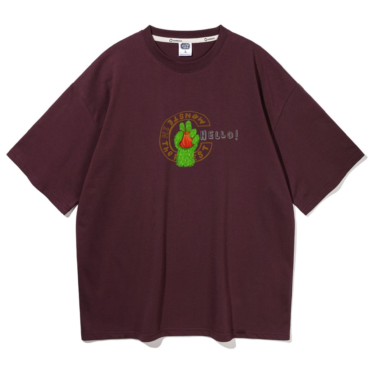 앨빈클로(ALVINCLO) 애플 그립 오버핏 반팔티 AST4542 (5 COLOR)