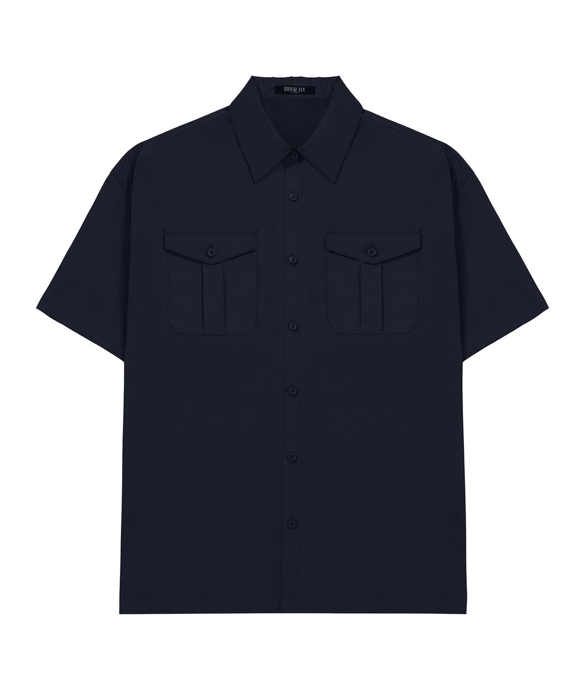 드로우핏(DRAW FIT) 페이퍼 코튼 알렉스 하프 셔츠 [D.NAVY]