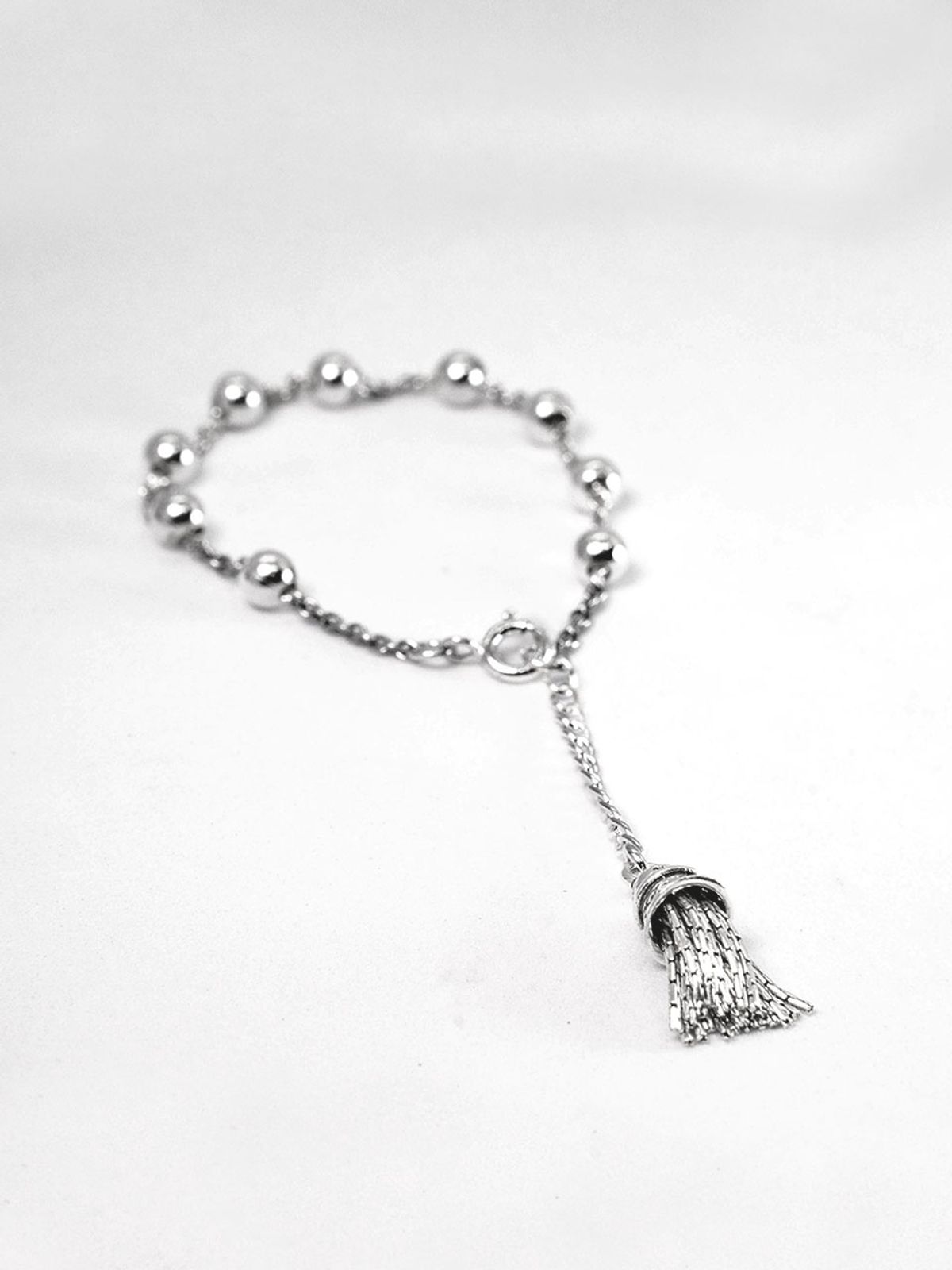 하랑(HARANG) HR 339B_Silver Chain Ball Bracelet