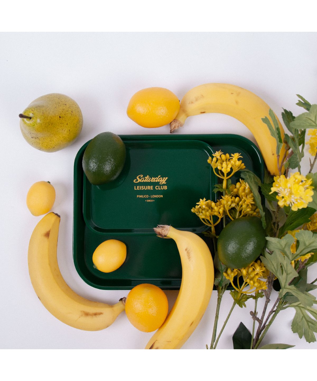 세러데이 레저 클럽(SATURDAY LEISURE CLUB) Leisure Melamine  Tray(Small) - British Racing Green