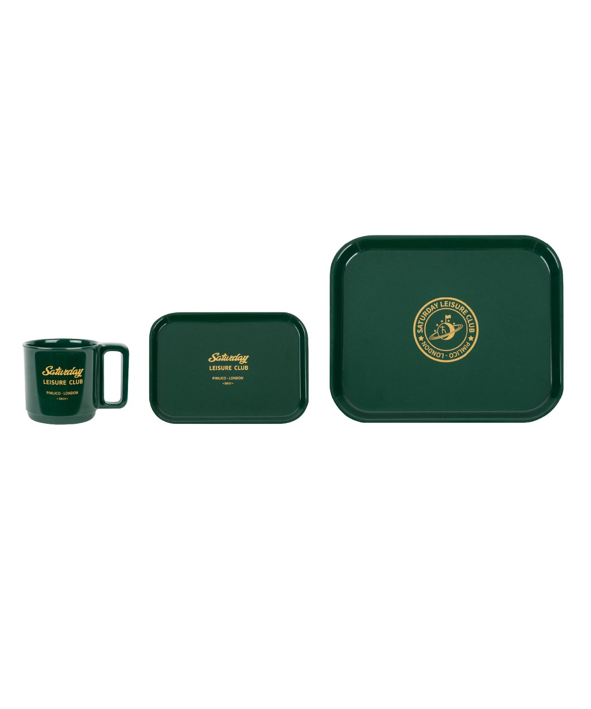세러데이 레저 클럽(SATURDAY LEISURE CLUB) Leisure Melamine  Tray(Small) - British Racing Green