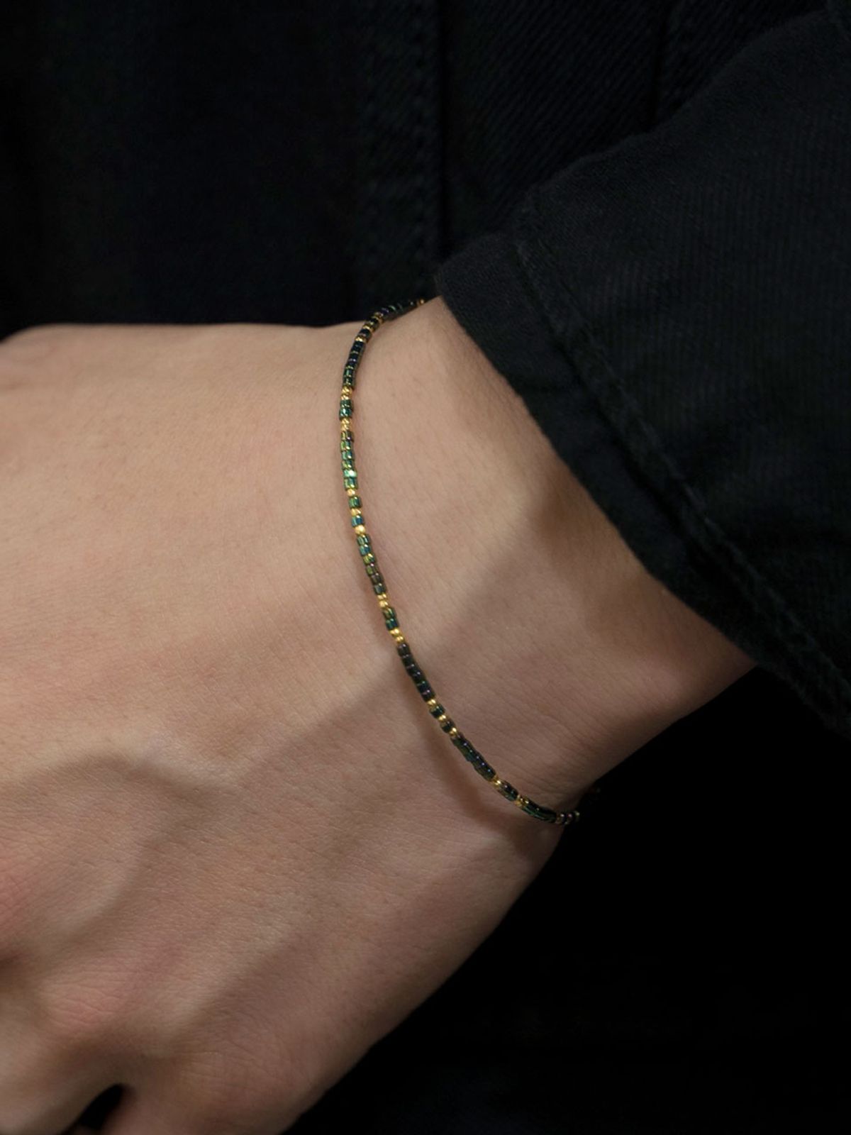 하랑(HARANG) HR 350B_Color Beads Fabric Bracelet