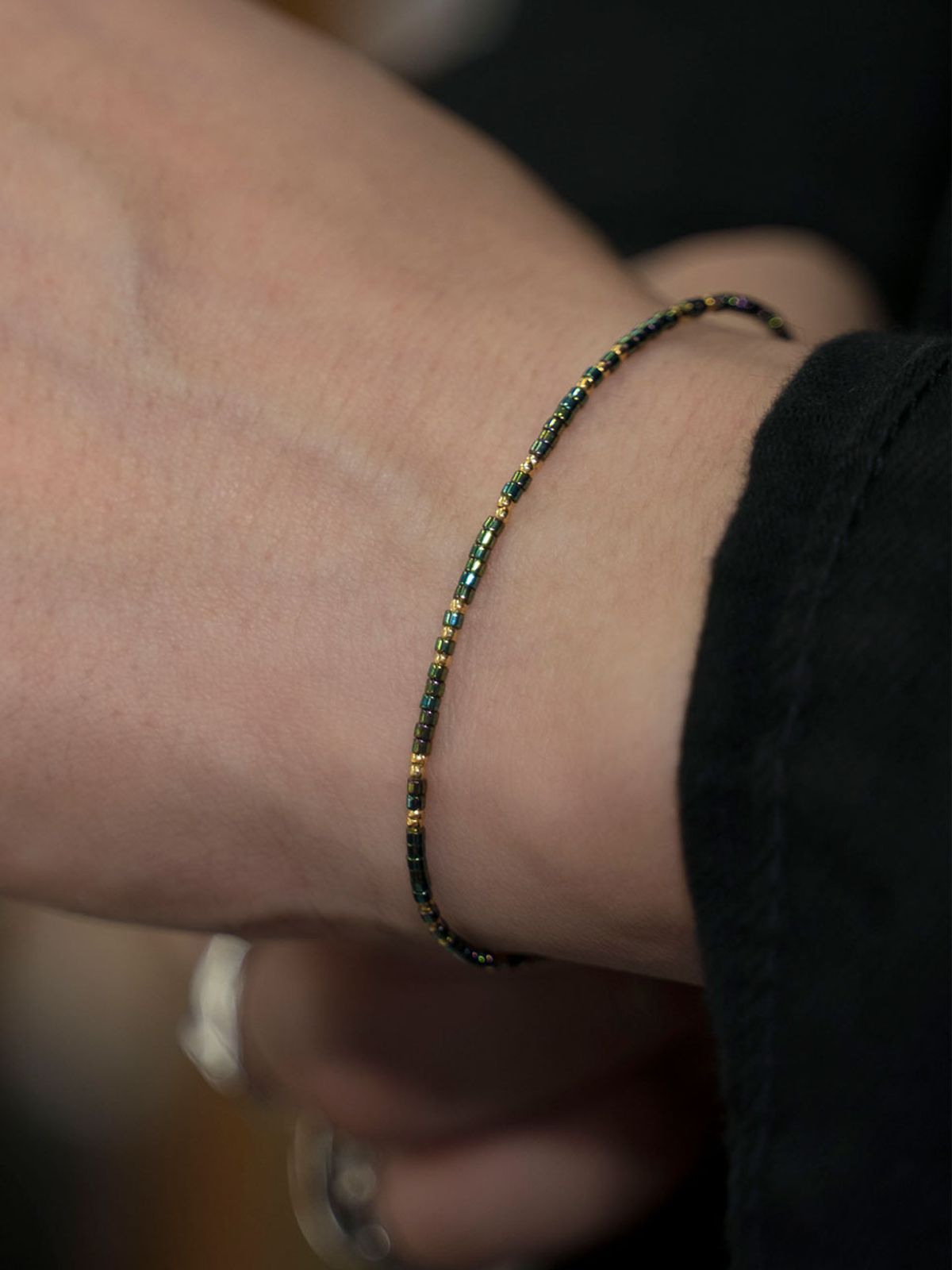 하랑(HARANG) HR 350B_Color Beads Fabric Bracelet