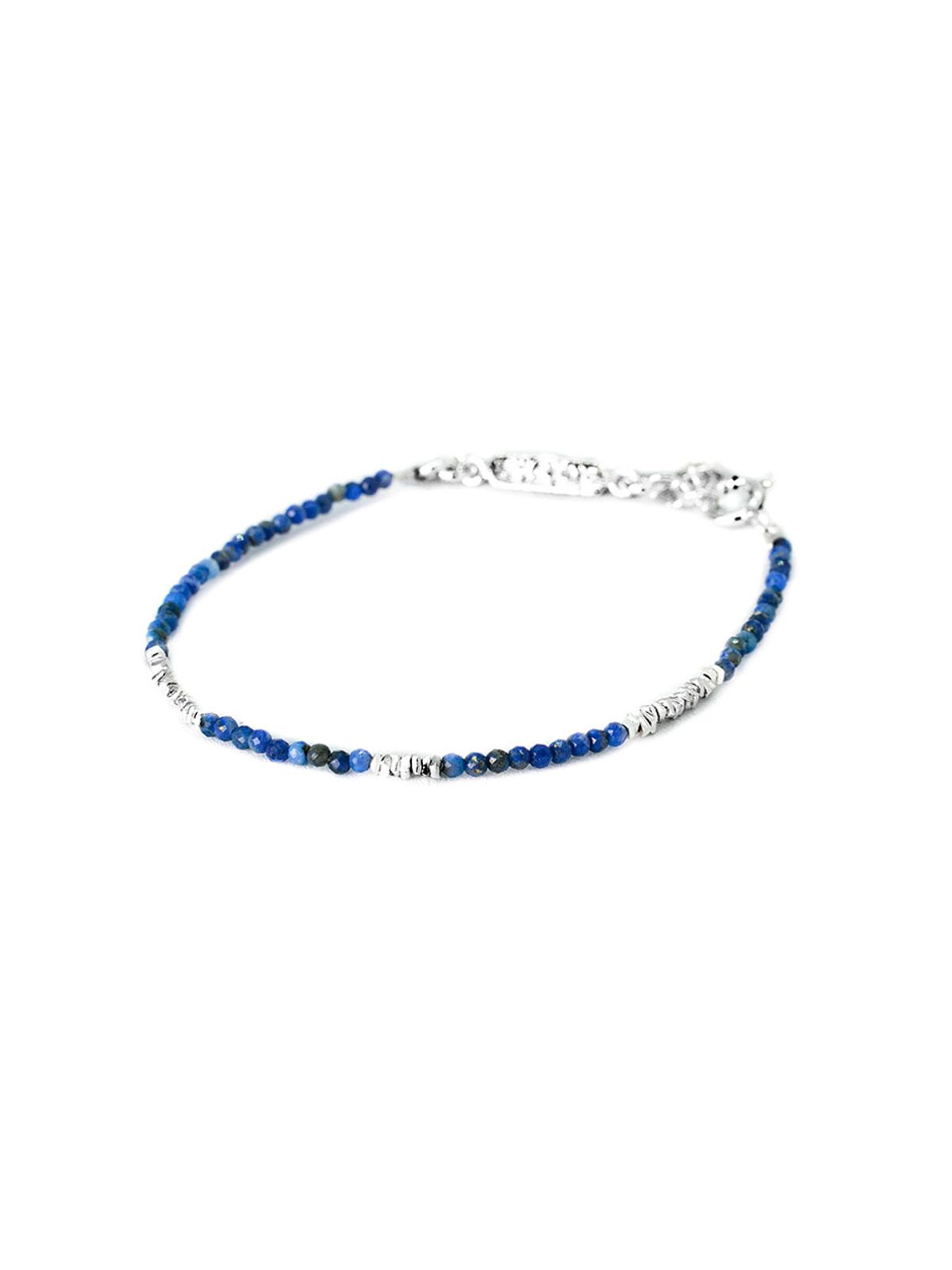 하랑(HARANG) HR 387B_Lapis Lazuli Silver Beads Bracelet