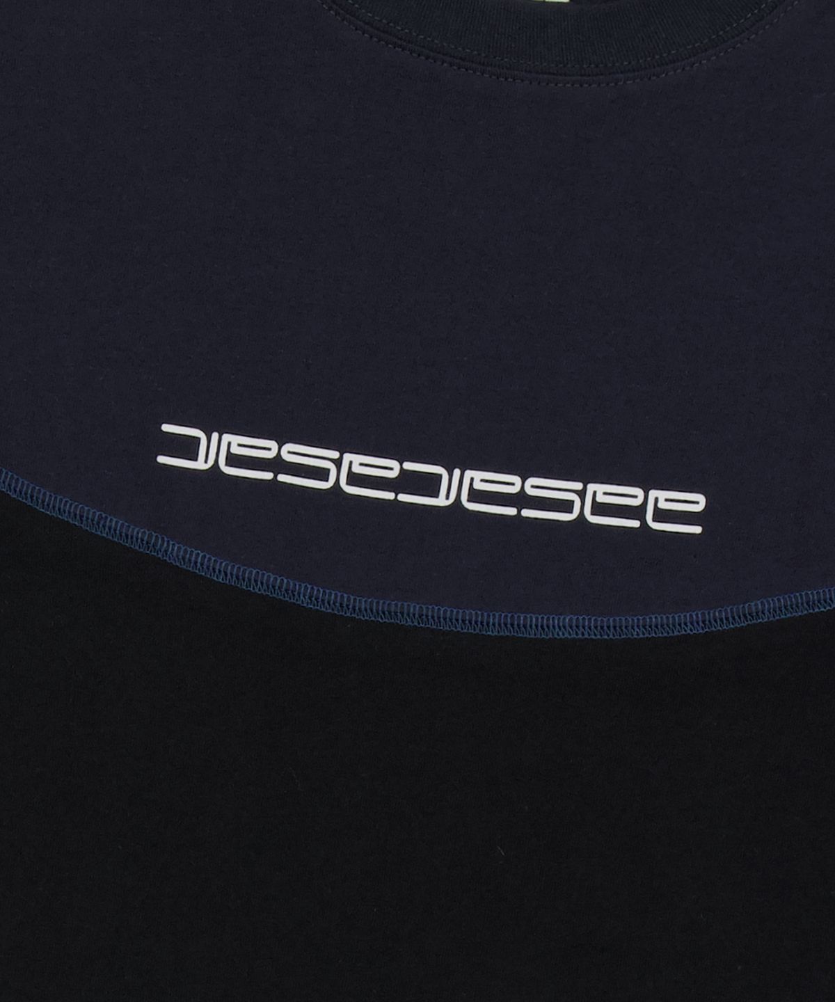 예스아이씨(YESEYESEE) Cover Stitch Tee Black