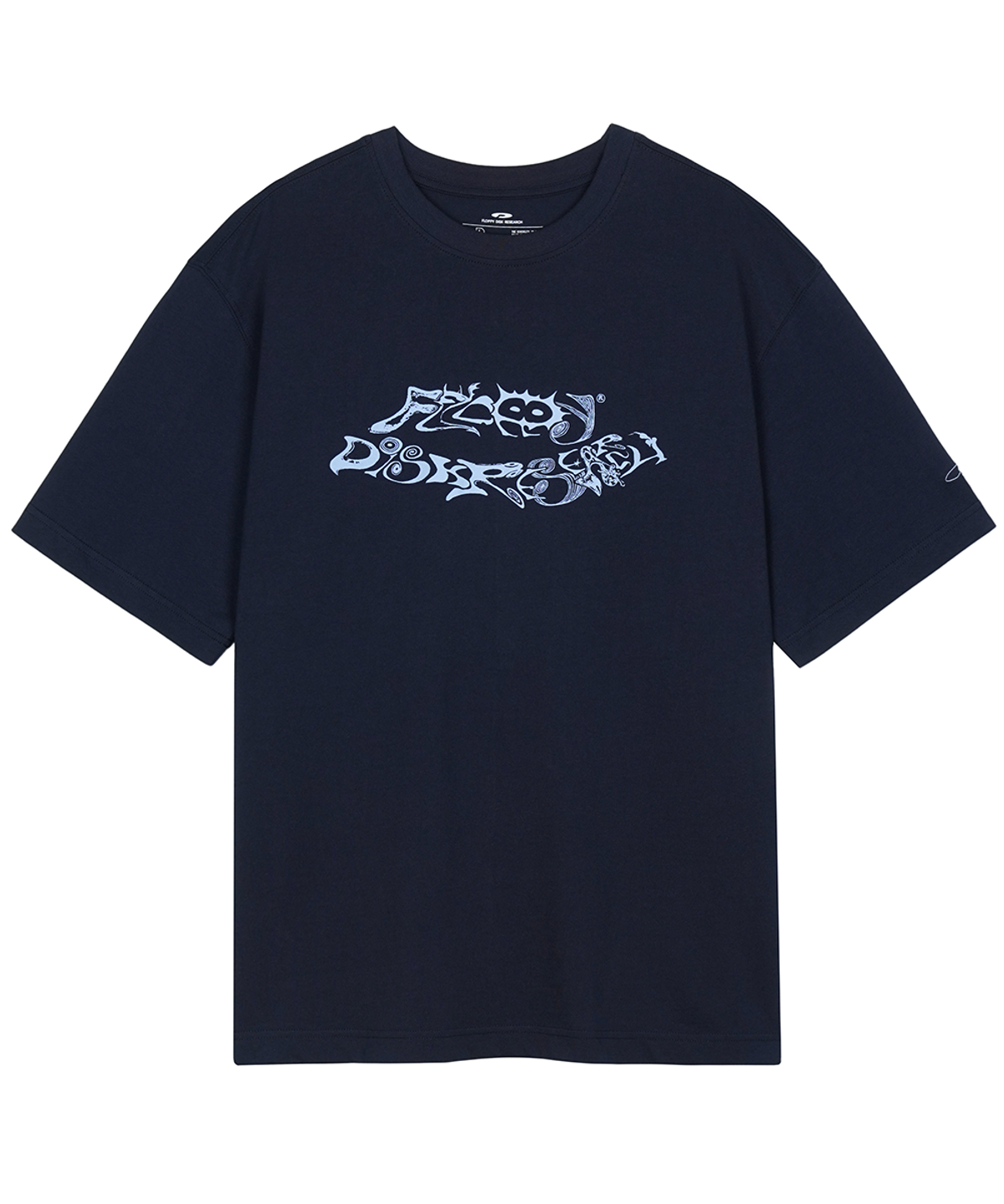에프디알(FDR) Caizhu Letter Short Sleeve Charcoal
