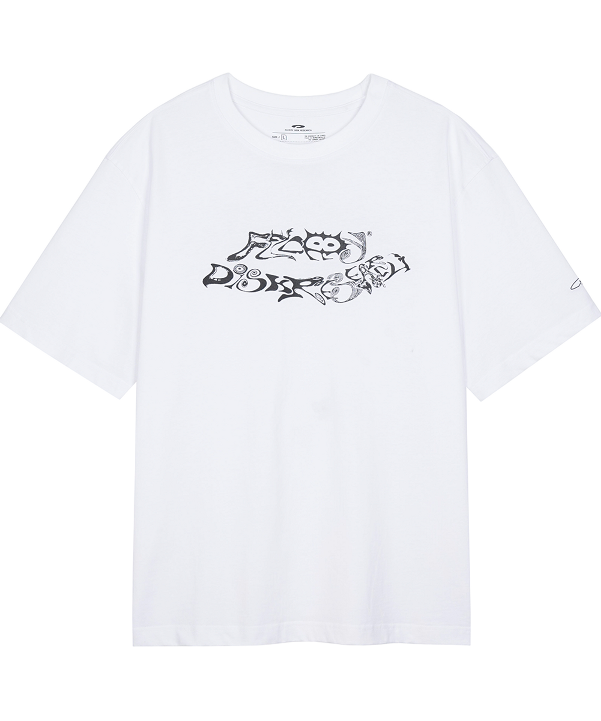 에프디알(FDR) Caizhu Letter Short Sleeve Navy