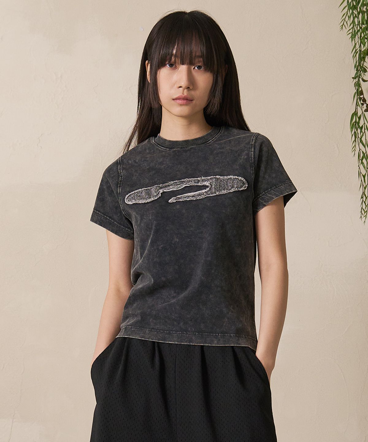 에프디알(FDR) Disk Logo Applique Short Sleeve White