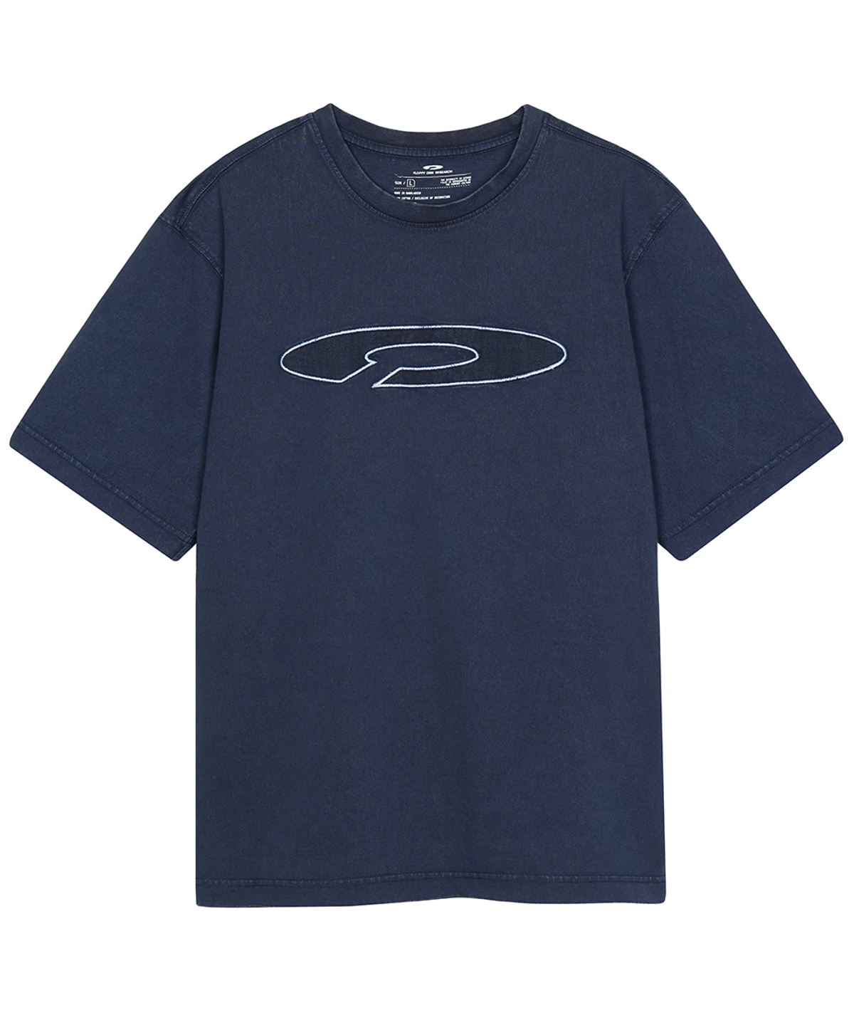 에프디알(FDR) Disk Logo Applique Short Sleeve Sky blue