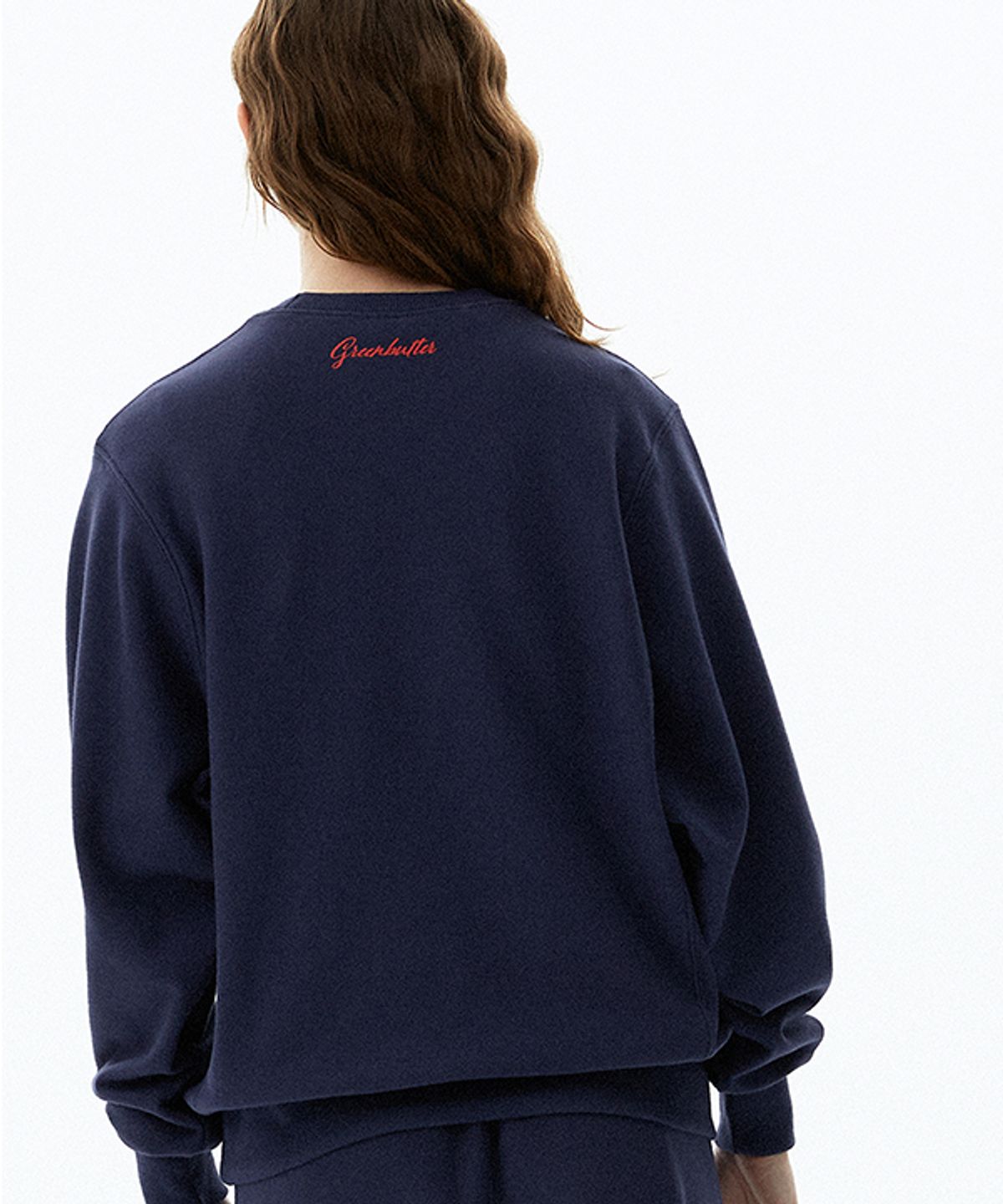 그린버터(GREENBUTTER) G Script Sweatshirt (Navy)