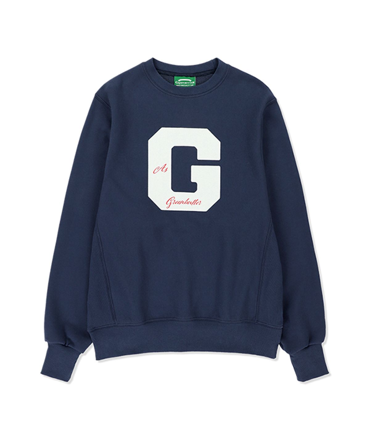 그린버터(GREENBUTTER) G Script Sweatshirt (Navy)
