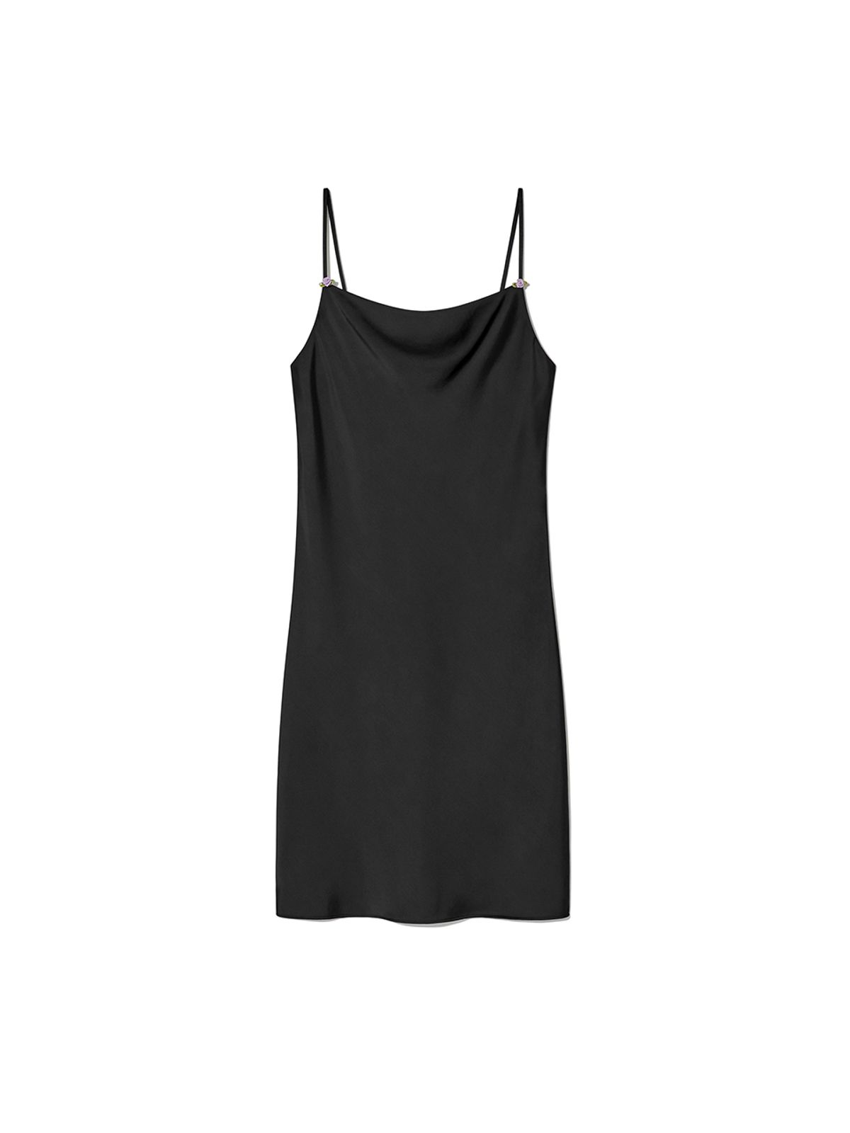 기준(KIJUN) Corsage Satin Dress Black