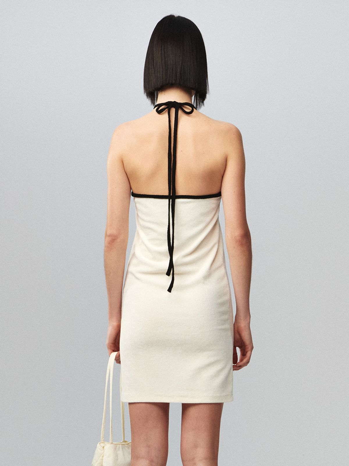 기준(KIJUN) Terry Halter Dress Ivory