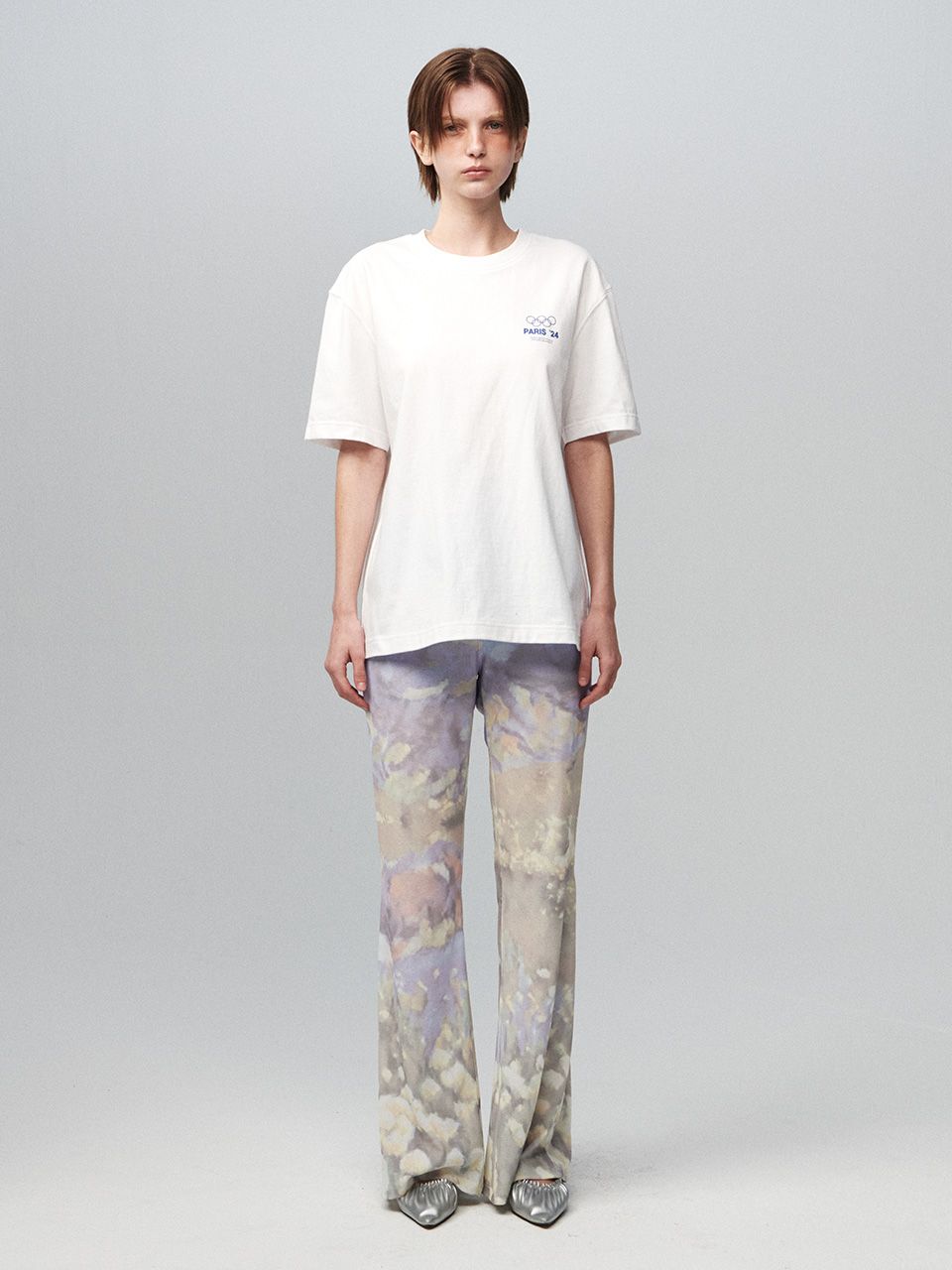 新品　KIJUN Print Flared Pants Print Blue MUSINSA公式 | KIJUN Print Flared Pants Print Blue