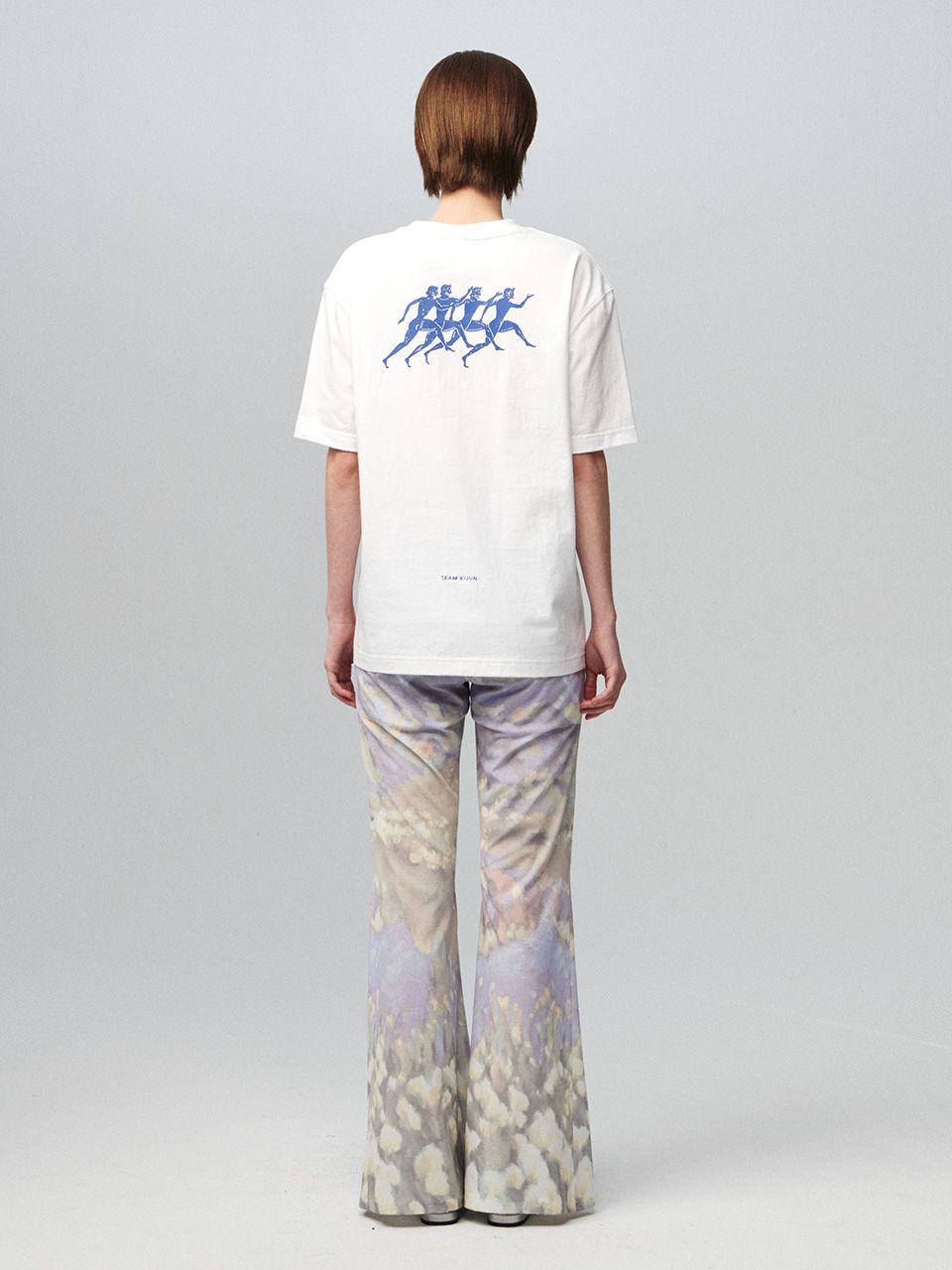 新品　KIJUN Print Flared Pants Print Blue MUSINSA公式 | KIJUN Print Flared Pants Print Blue