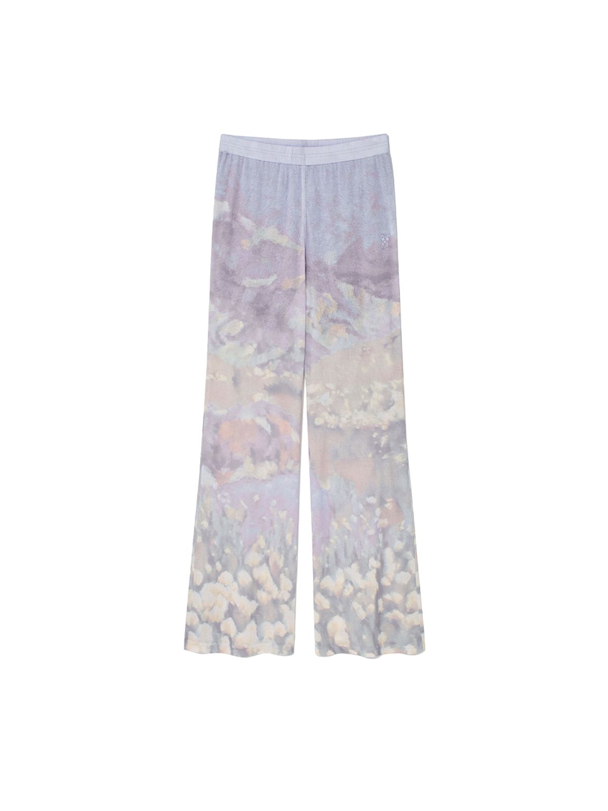 기준(KIJUN) Print Flared Pants Print Blue