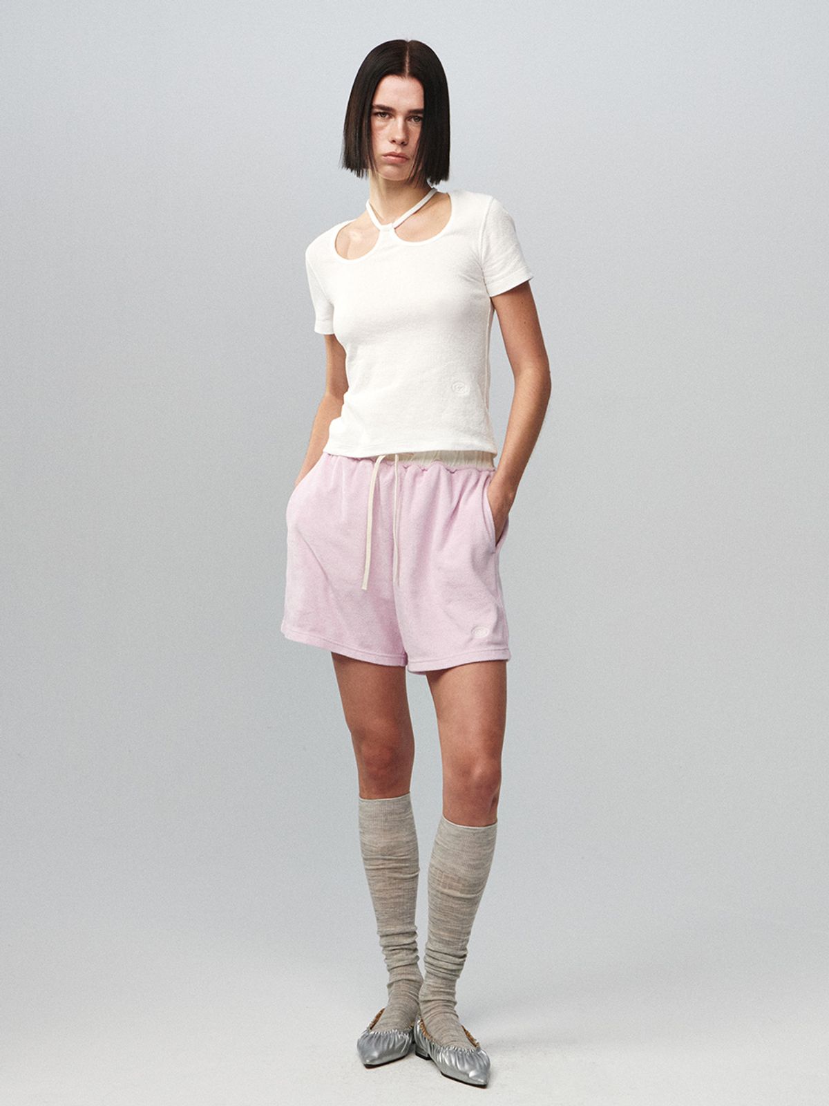 기준(KIJUN) Terry Shorts Pink