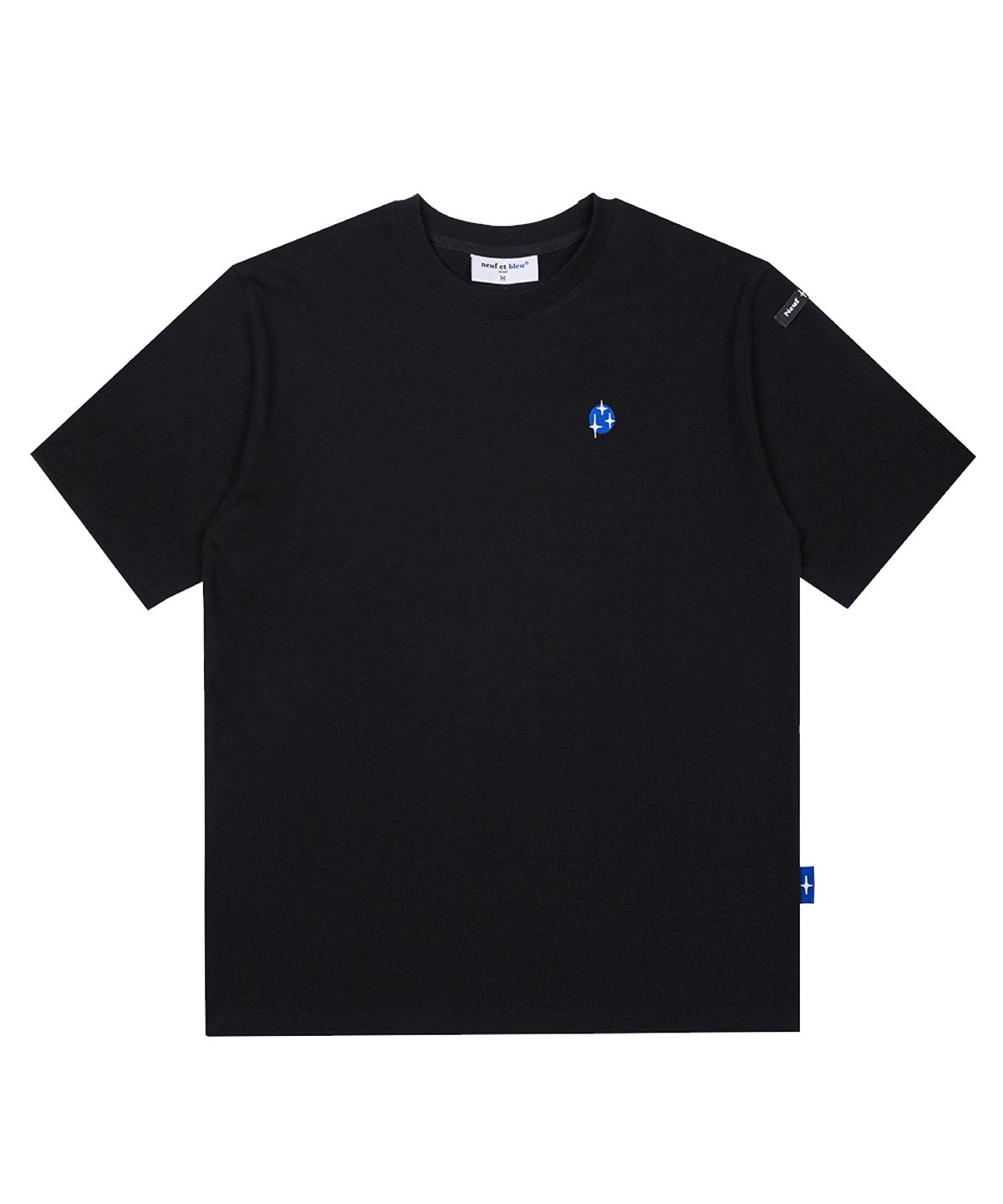 누프에블루(NEUFETBLEU) NEB blue shine logo tee (black)