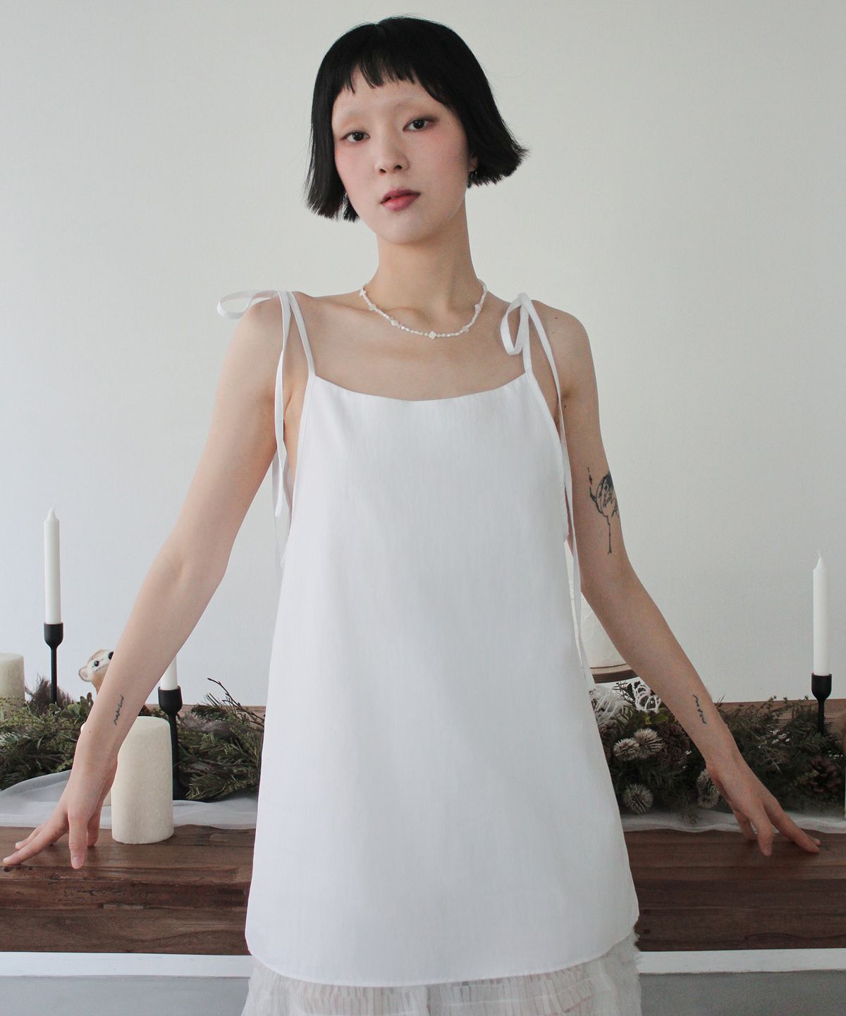 루바티(RUBATI) 튤 레이어드 맥시 원피스_아이보리